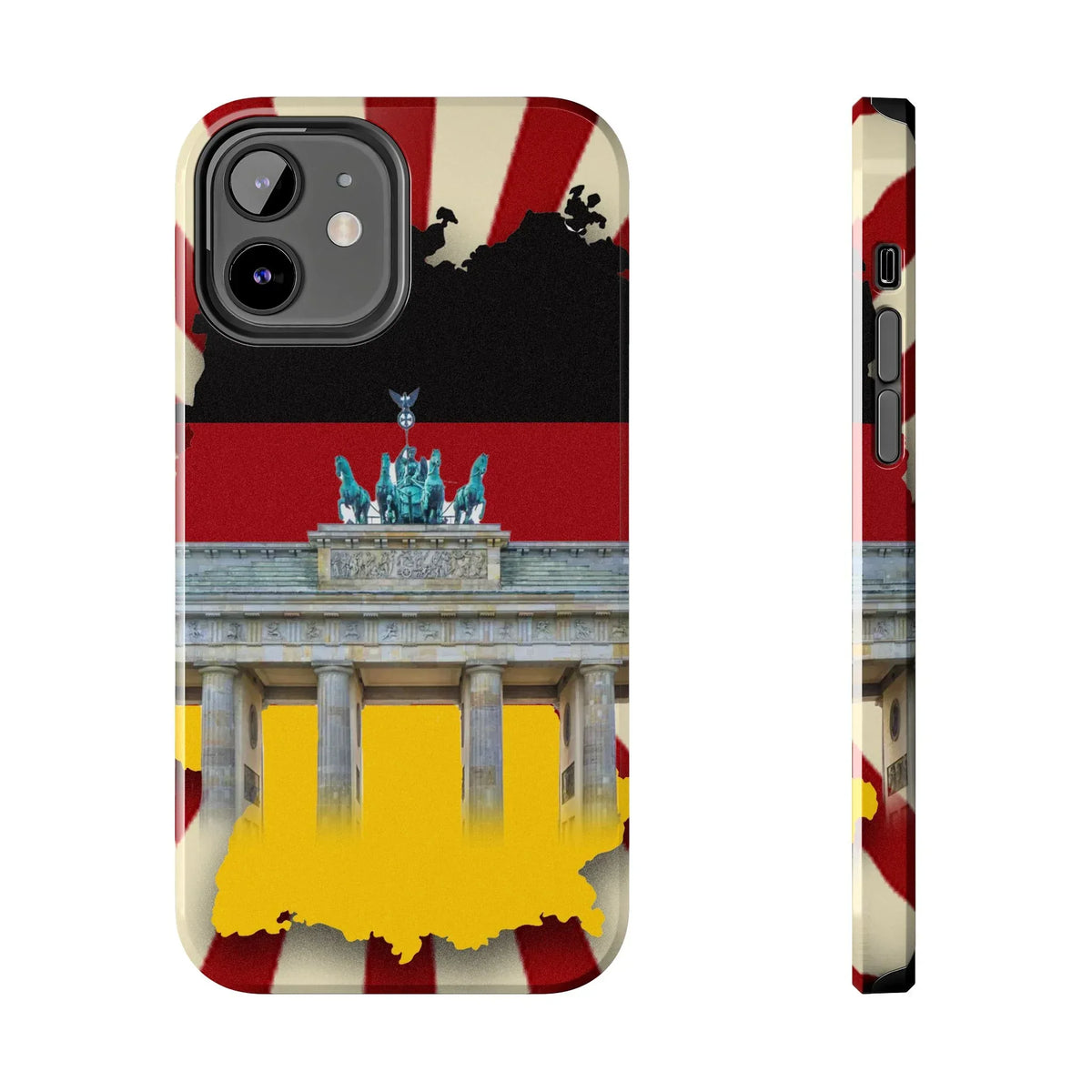 German Flag Brandenburger Gate Tough Phone Case – Berlin Landmark Protective Cover - DiwaKi