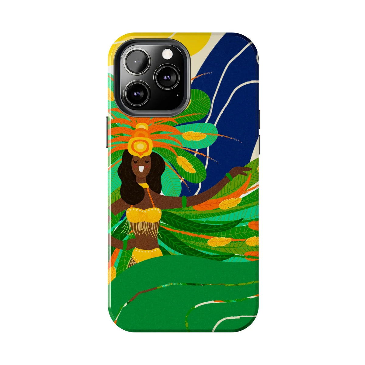 Brazil carnival Tough Phone Case — Statue of Liberty & American Flag Design - DiwaKi