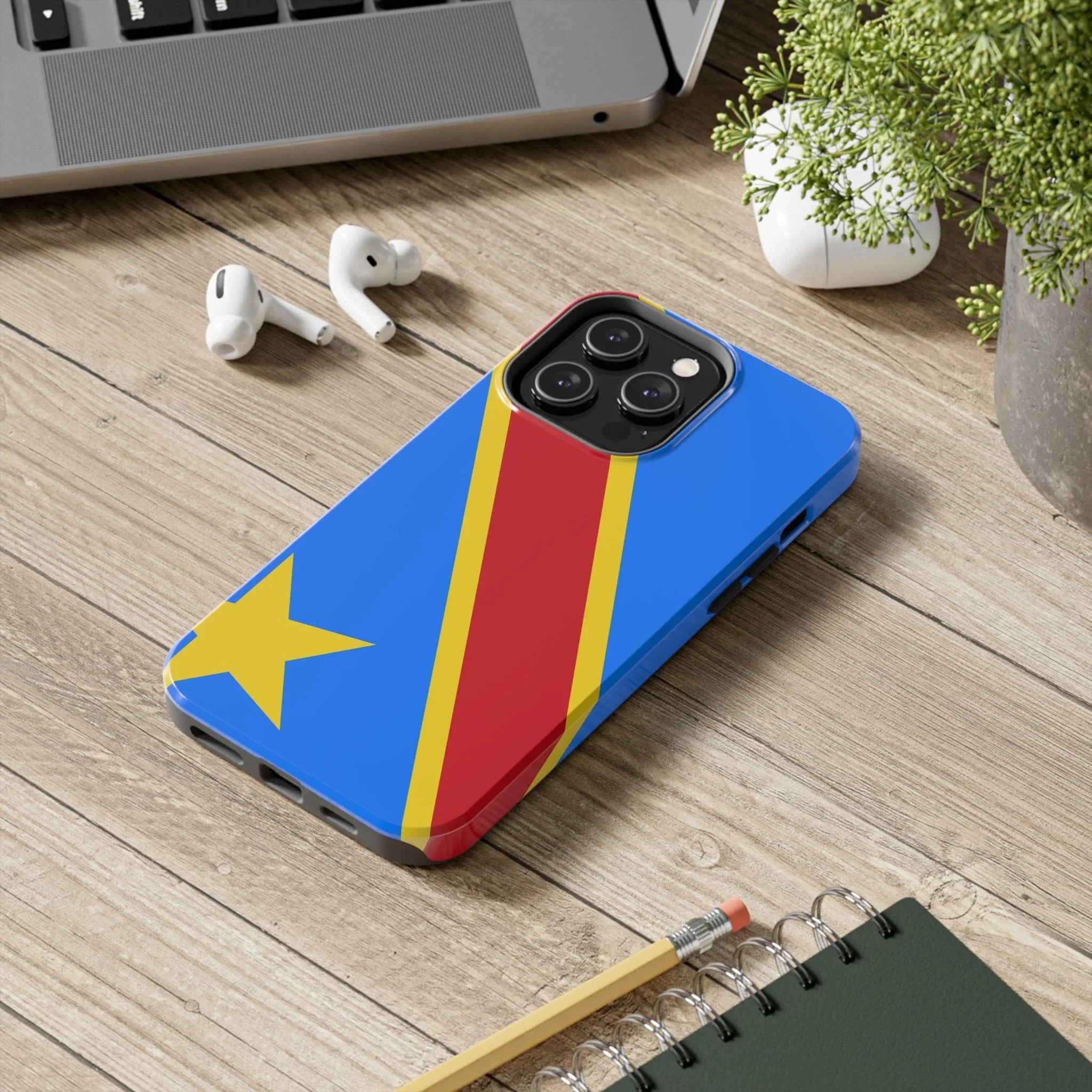 Democratic Republic of Congo Flag Tough Phone Case — Durable Protective Cover - DiwaKi