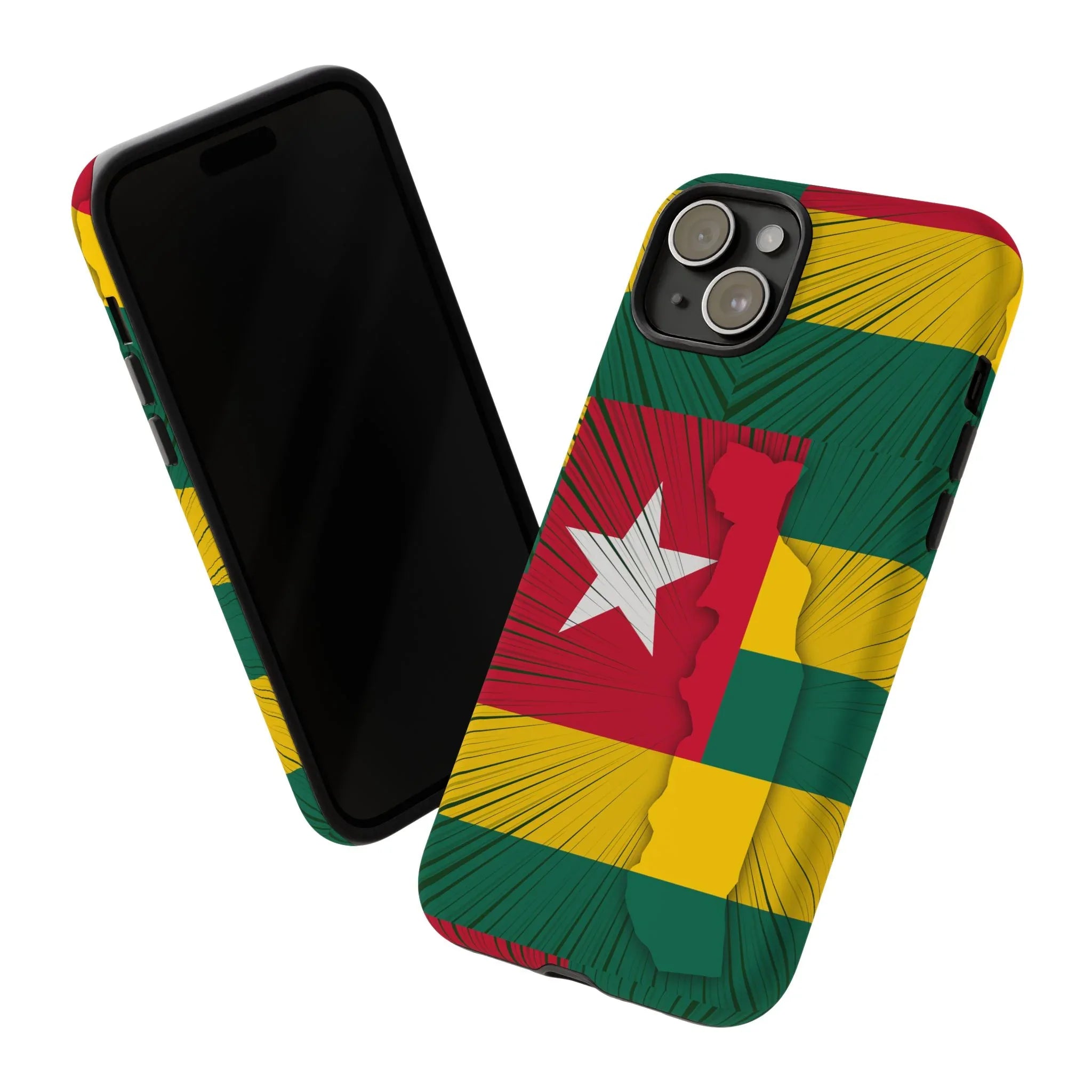 Togo Flag Tough Phone Case – Protective Stripe Design - DiwaKi