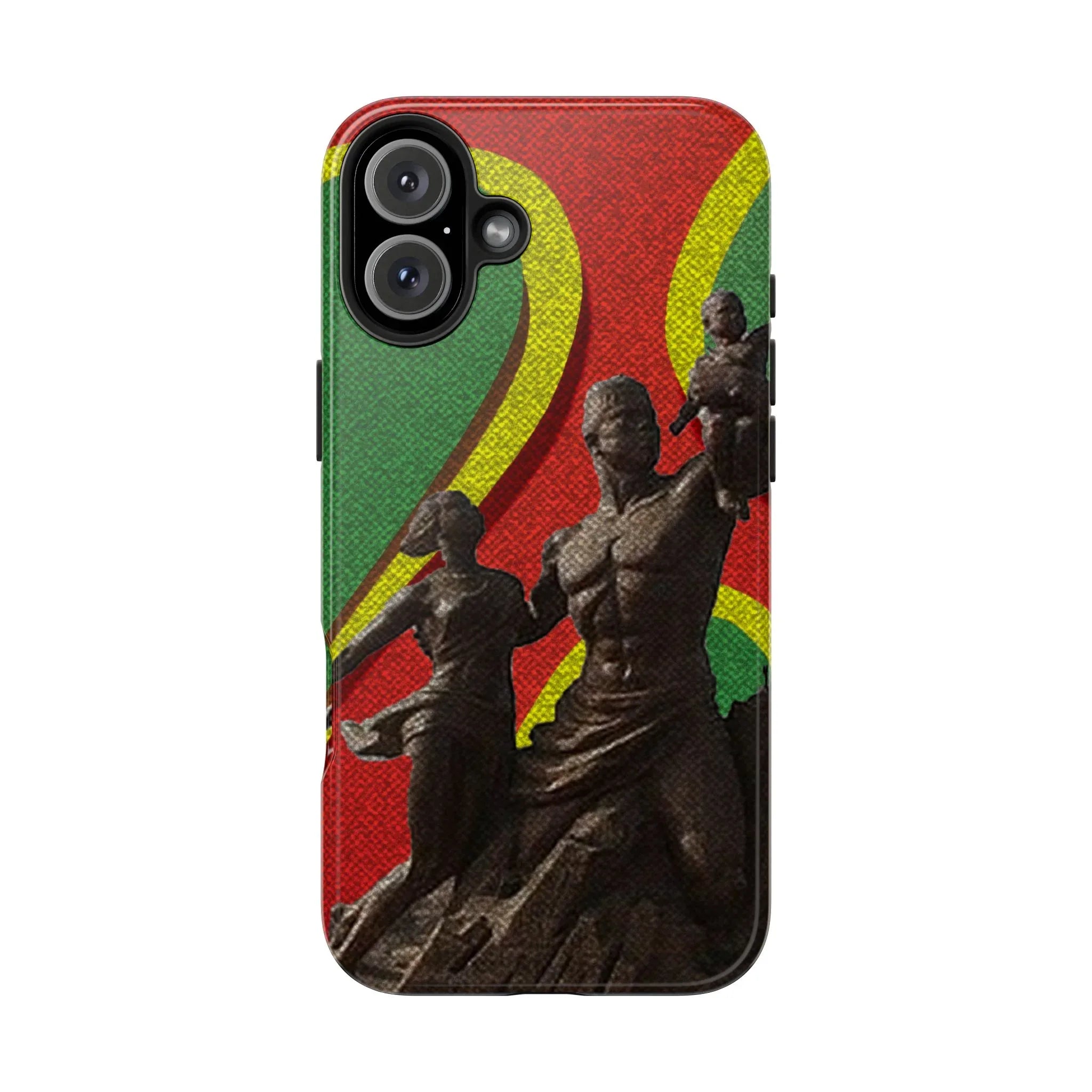 Senegal Tough Phone Case — Liberation Monument Retro Red, Green & Yellow Design - DiwaKi