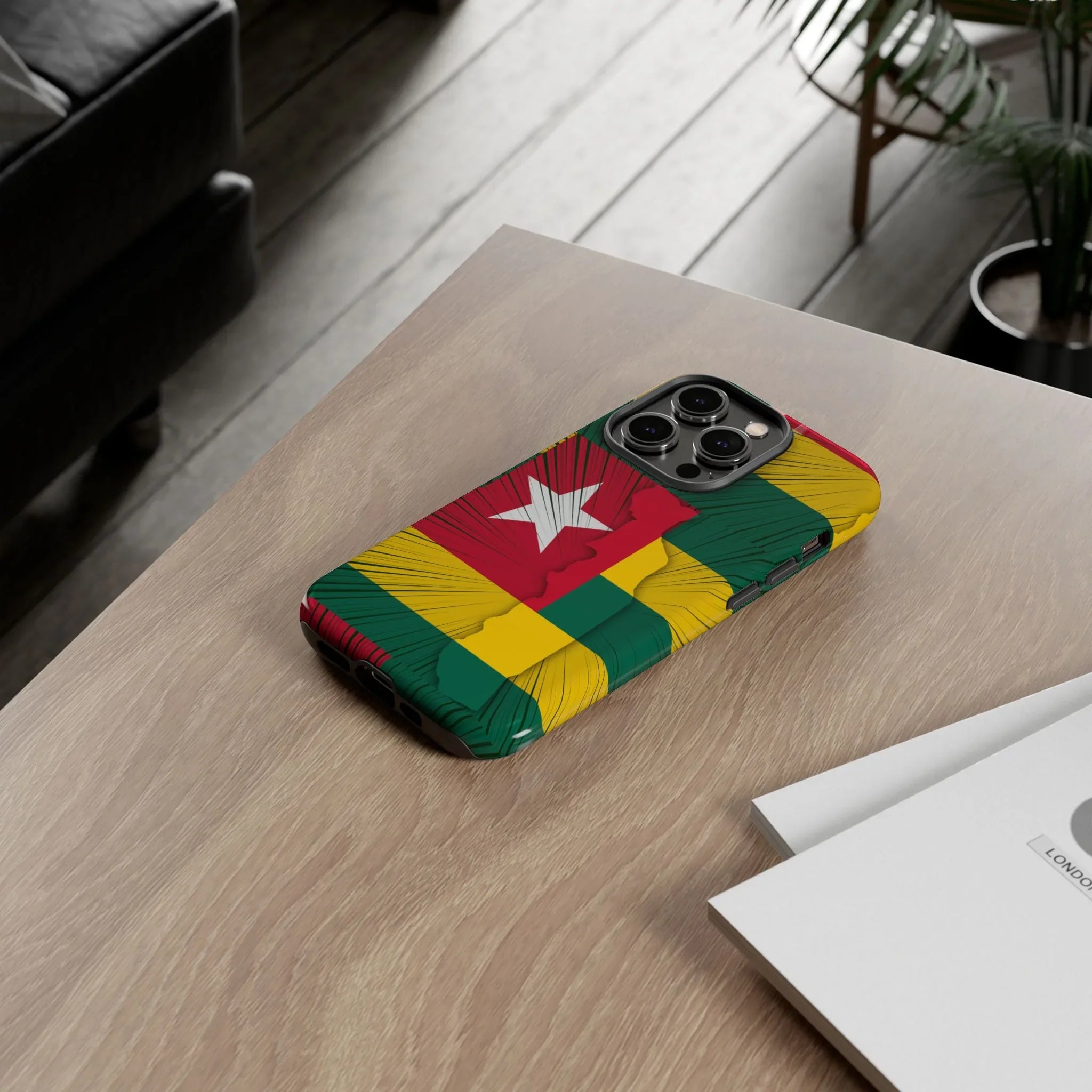 Togo Flag Tough Phone Case – Protective Stripe Design - DiwaKi
