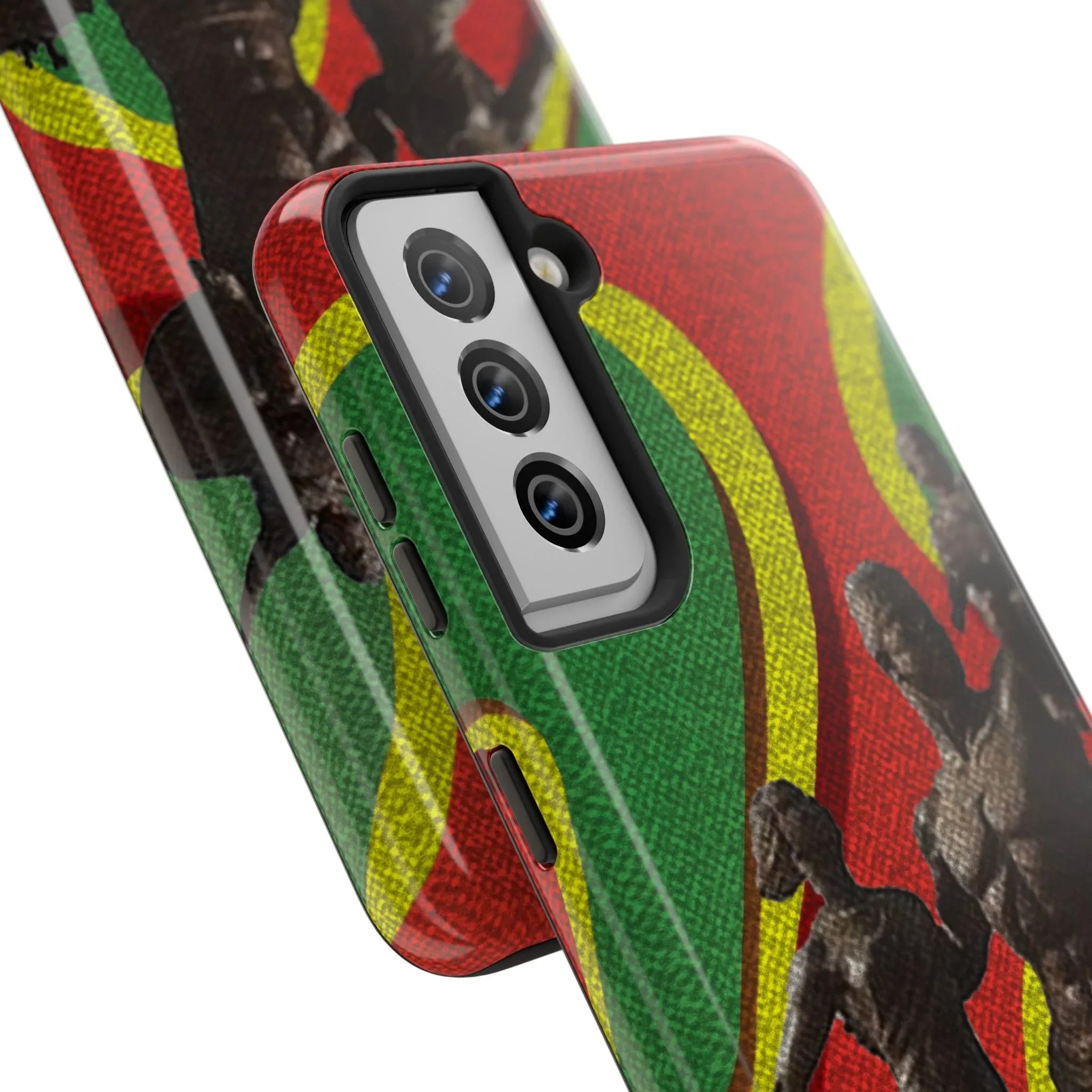 Senegal Tough Phone Case — Liberation Monument Retro Red, Green & Yellow Design - DiwaKi