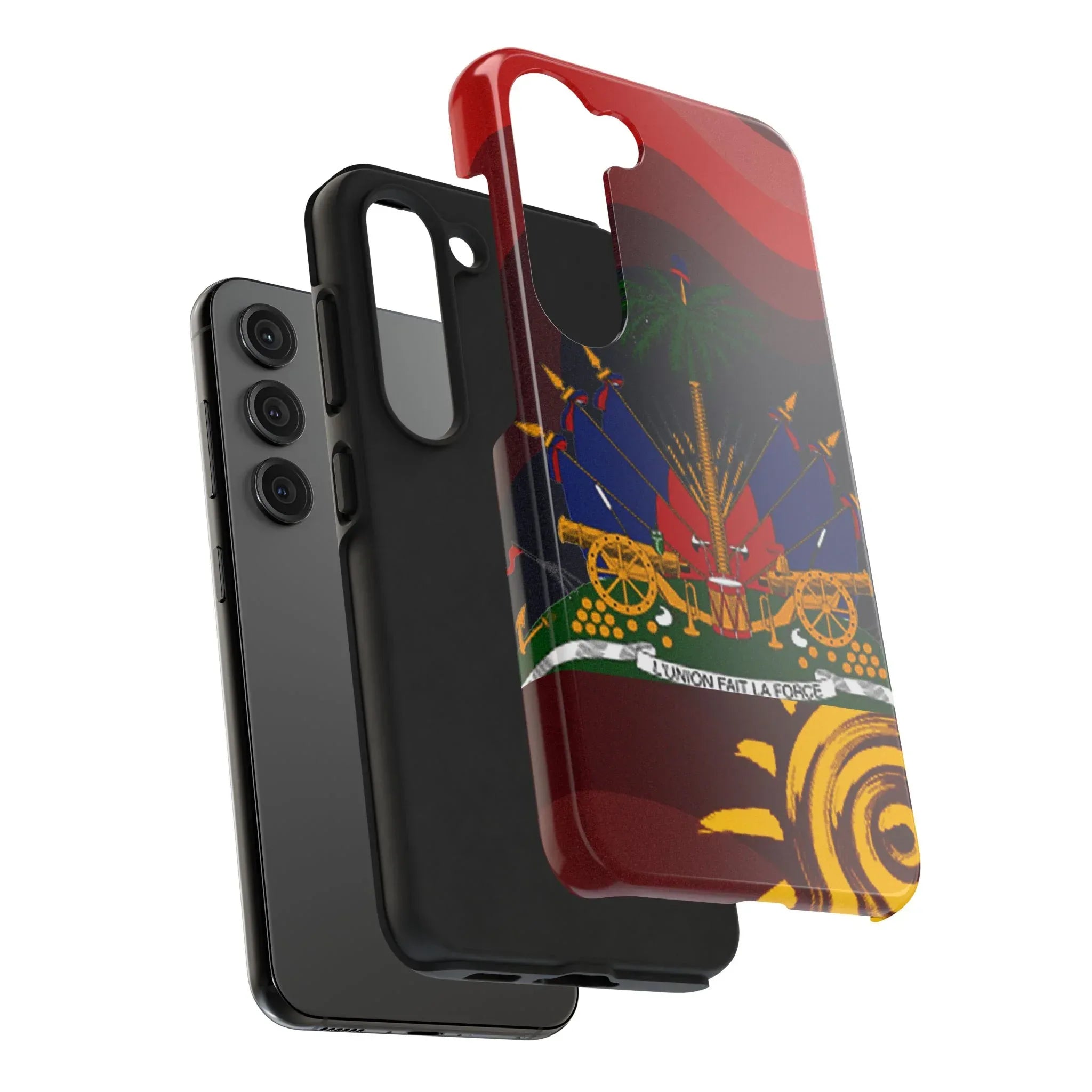 Haiti Coat of Arms Tough Phone Case — Patriotic Haitian Flag Protective Cover - DiwaKi