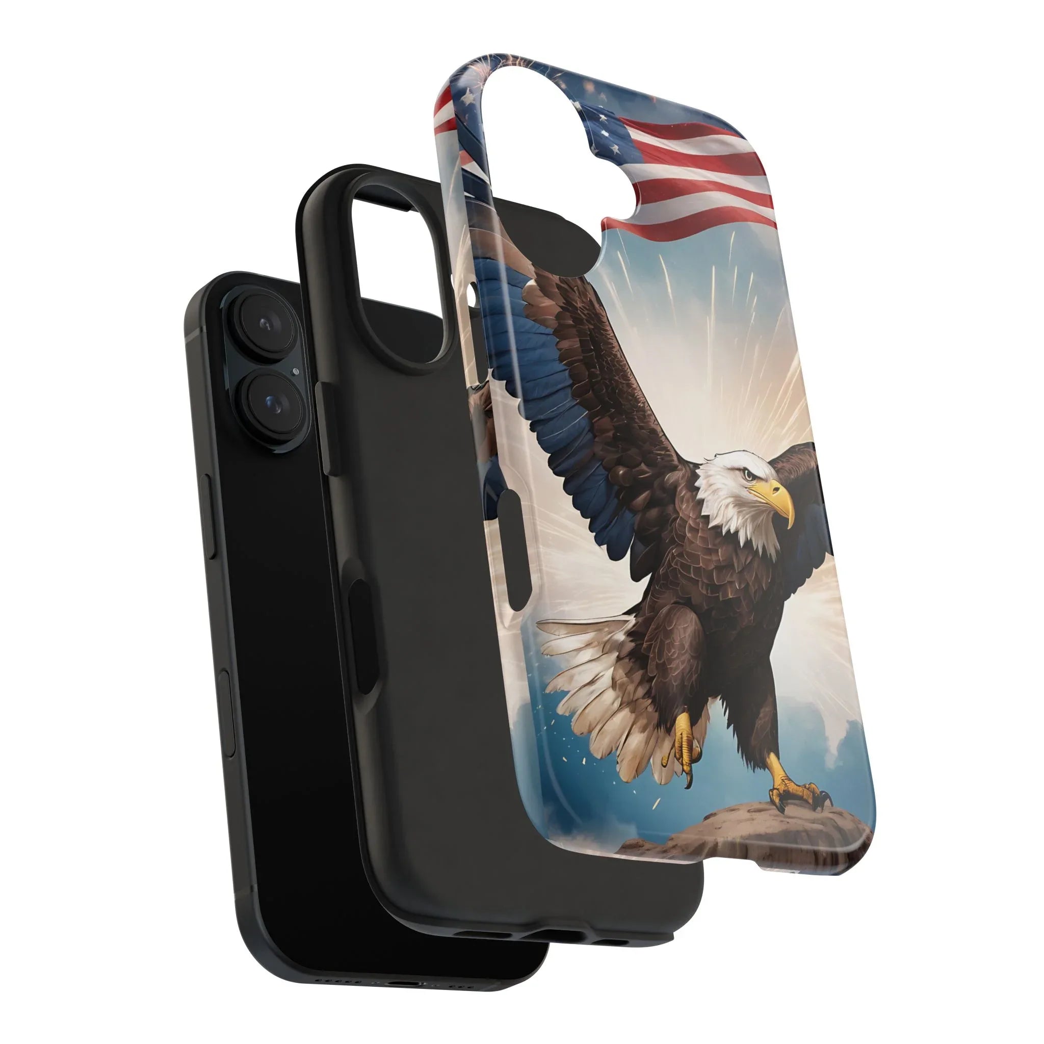 Majestic Eagle Flag Phone Case - DiwaKi