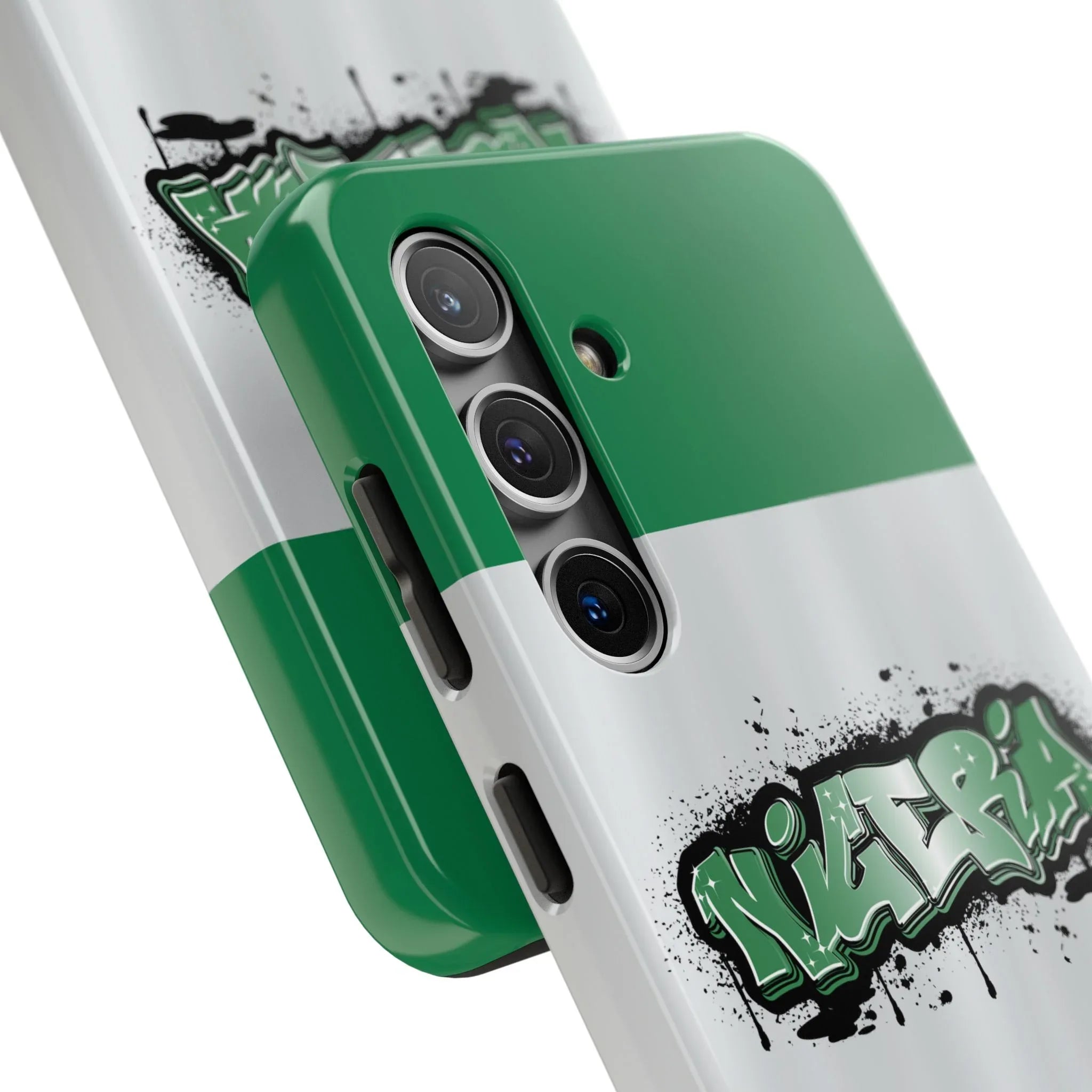 Tough Phone Case — Nigeria Flag Graffiti Design - DiwaKi