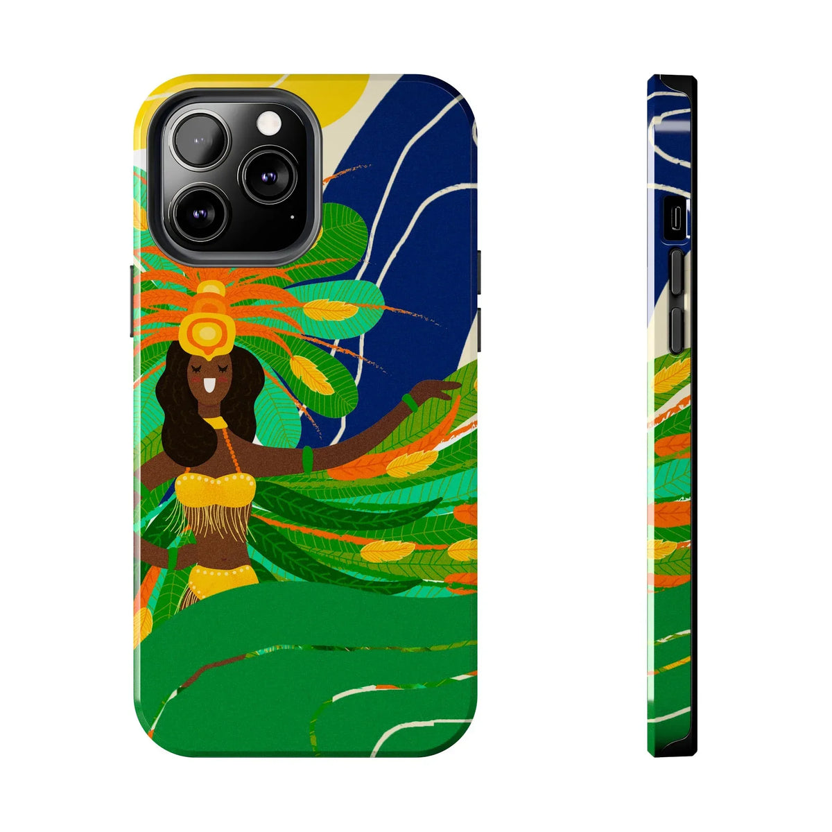 Brazil carnival Tough Phone Case — Statue of Liberty & American Flag Design - DiwaKi