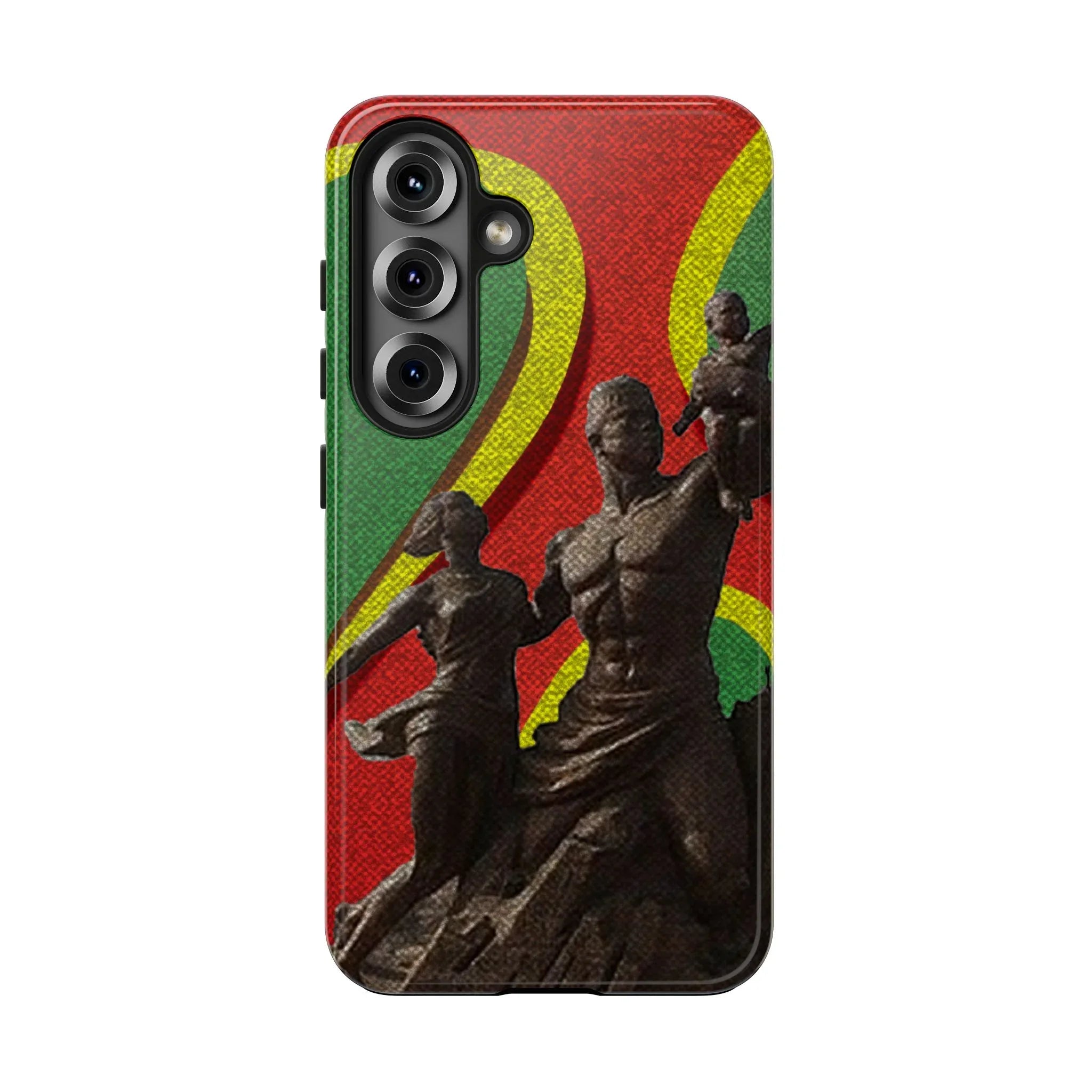 Senegal Tough Phone Case — Liberation Monument Retro Red, Green & Yellow Design - DiwaKi