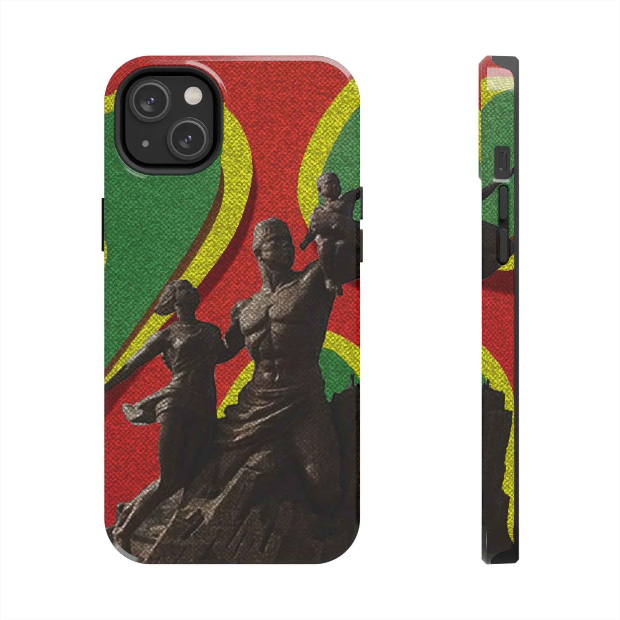 Senegal Tough Phone Case — Liberation Monument Retro Red, Green & Yellow Design - DiwaKi