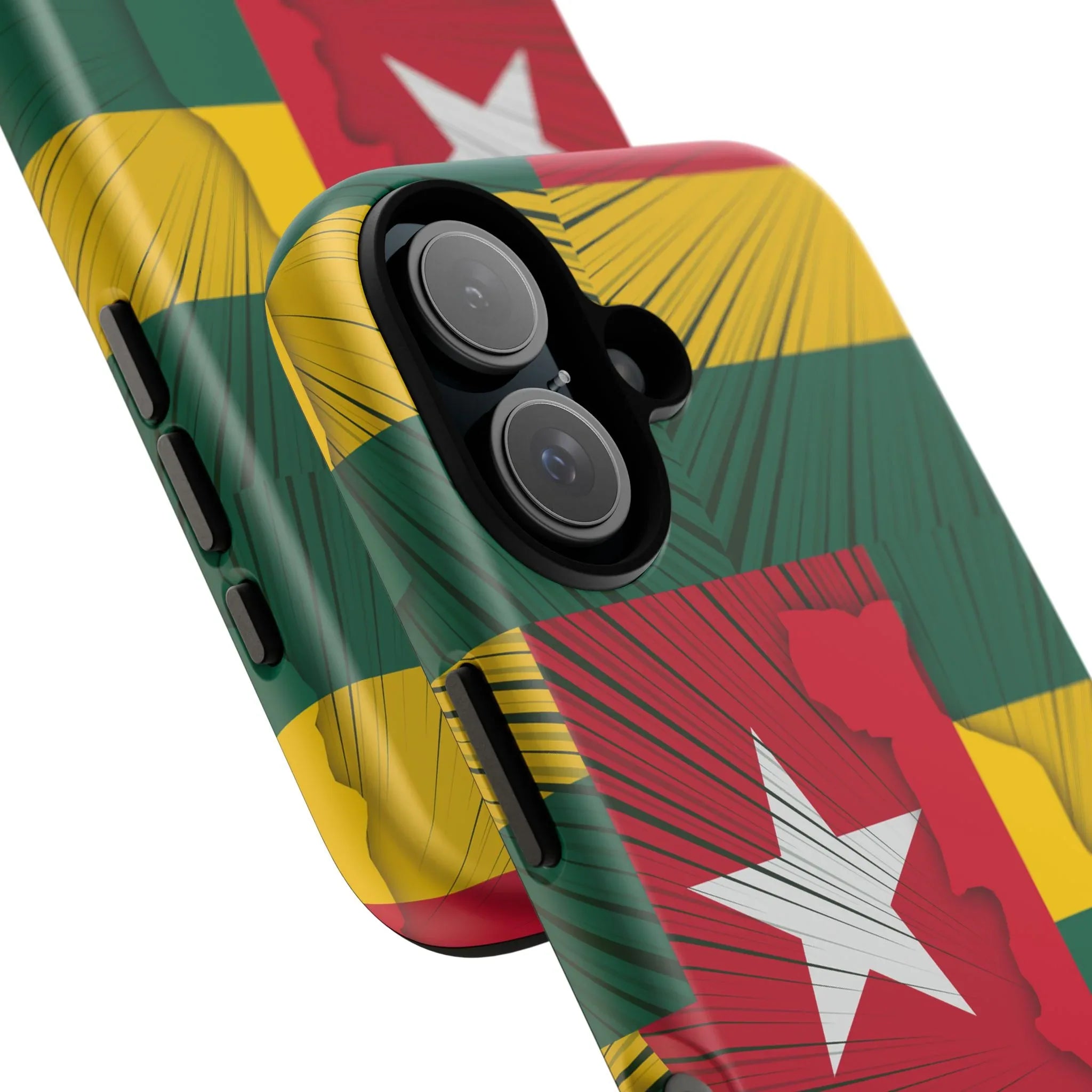 Togo Flag Tough Phone Case – Protective Stripe Design - DiwaKi