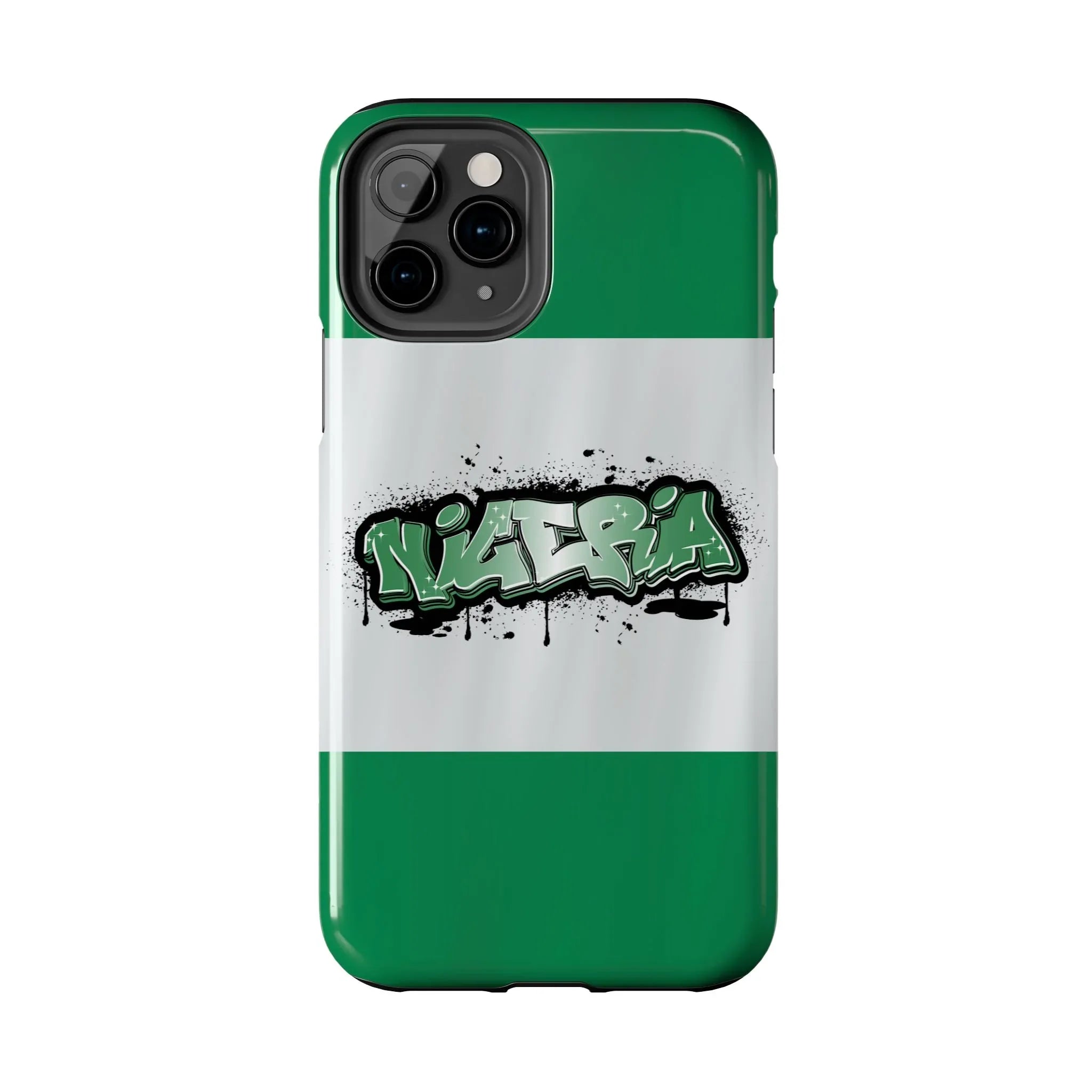 Tough Phone Case — Nigeria Flag Graffiti Design - DiwaKi