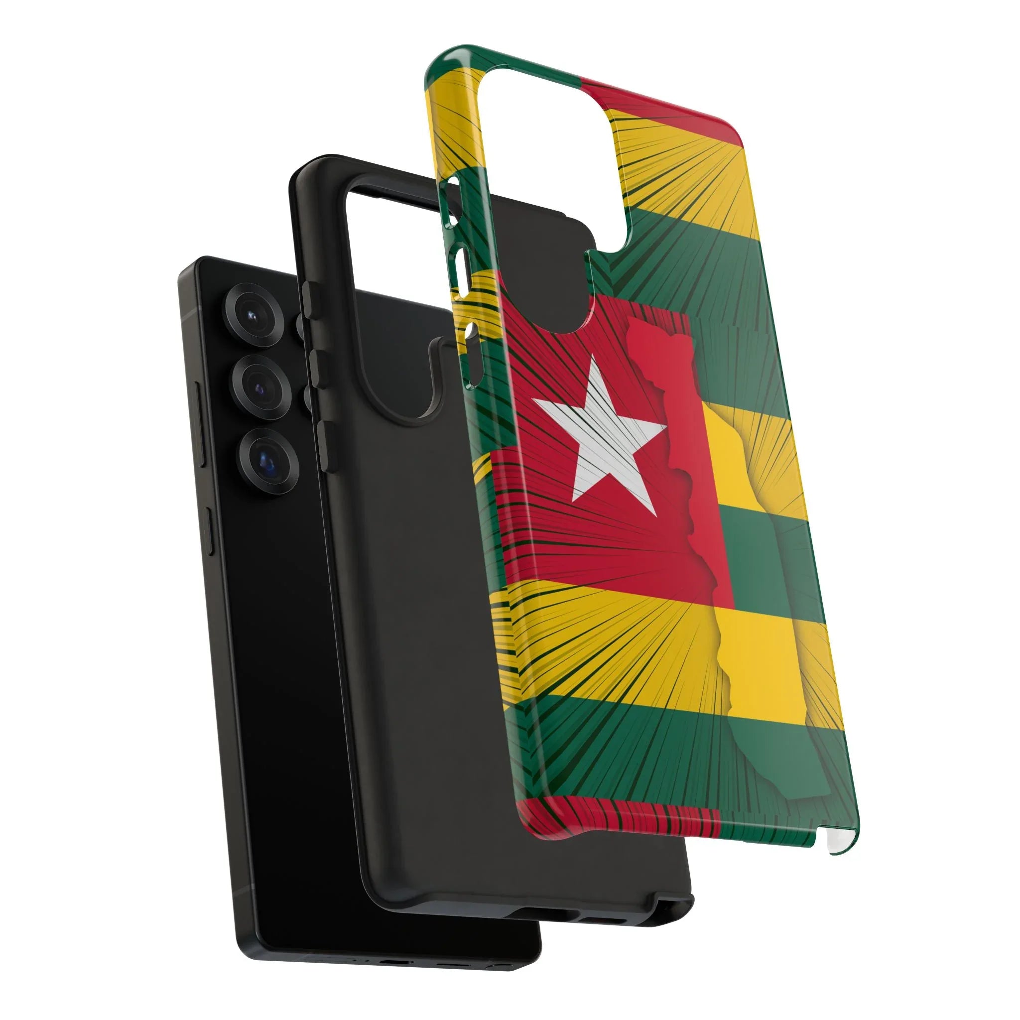 Togo Flag Tough Phone Case – Protective Stripe Design - DiwaKi