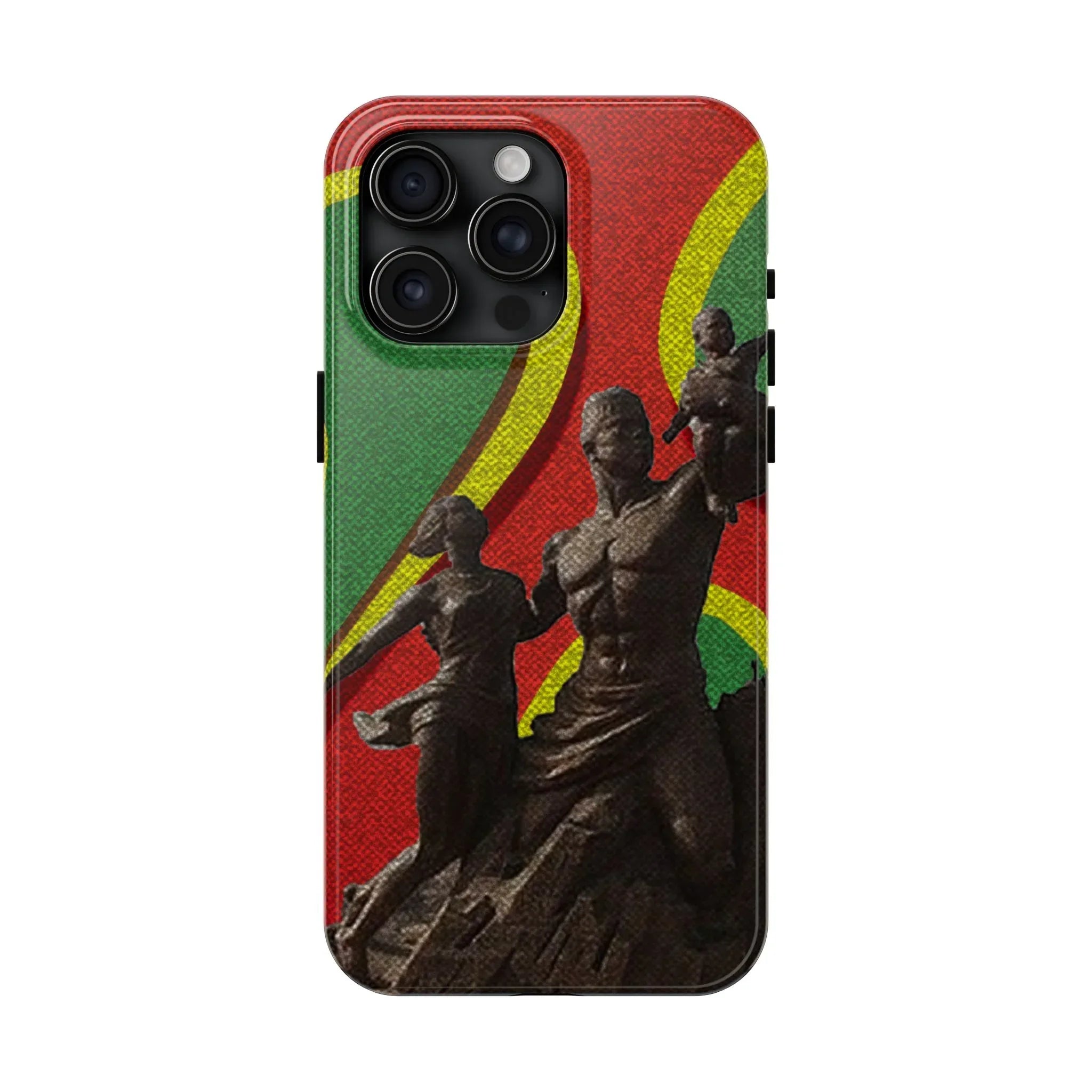 Senegal Tough Phone Case — Liberation Monument Retro Red, Green & Yellow Design - DiwaKi
