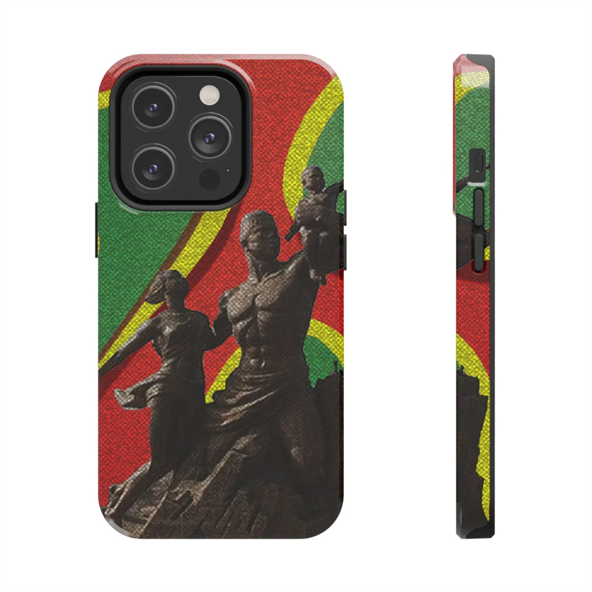 Senegal Tough Phone Case — Liberation Monument Retro Red, Green & Yellow Design - DiwaKi
