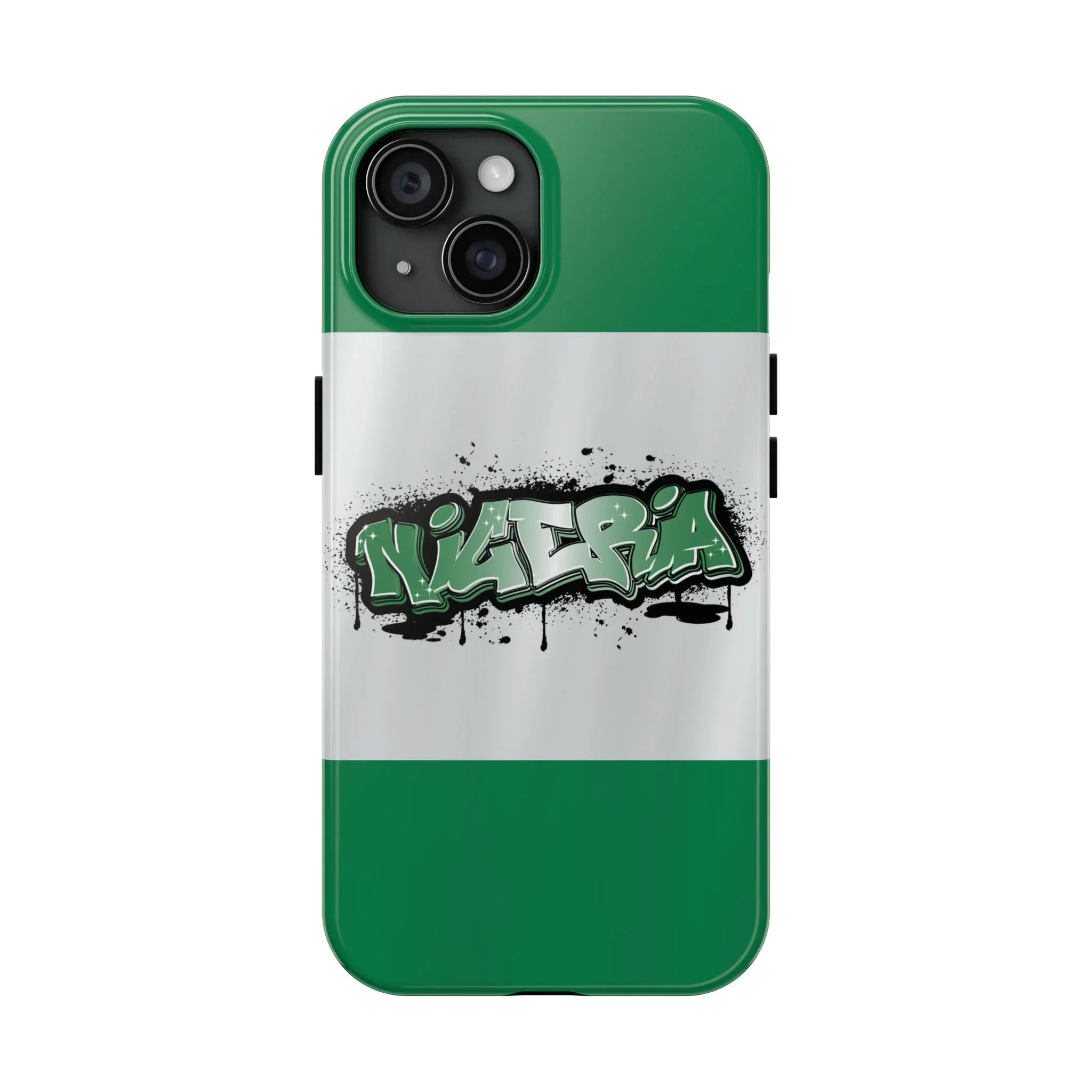Tough Phone Case — Nigeria Flag Graffiti Design - DiwaKi