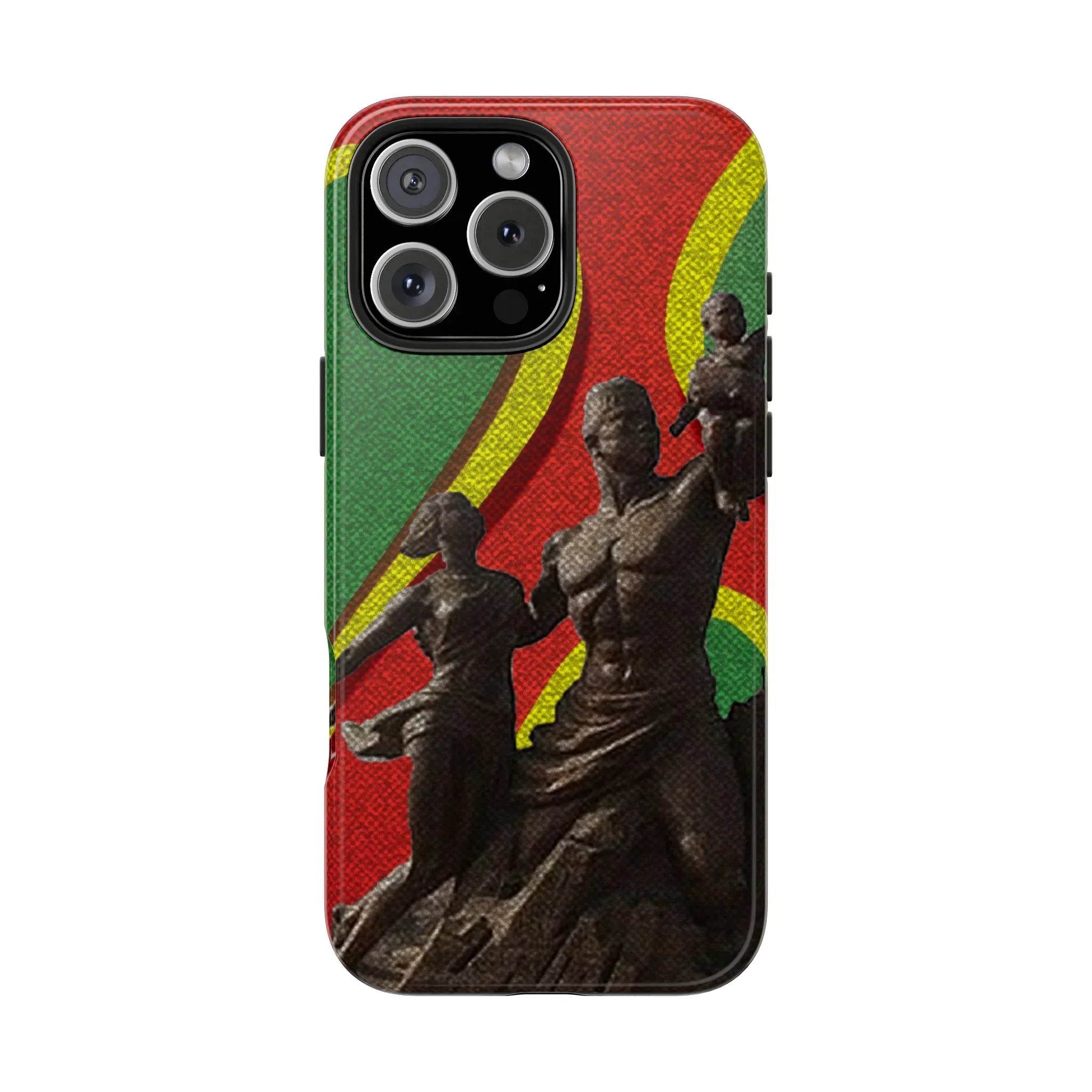 Senegal Tough Phone Case — Liberation Monument Retro Red, Green & Yellow Design - DiwaKi