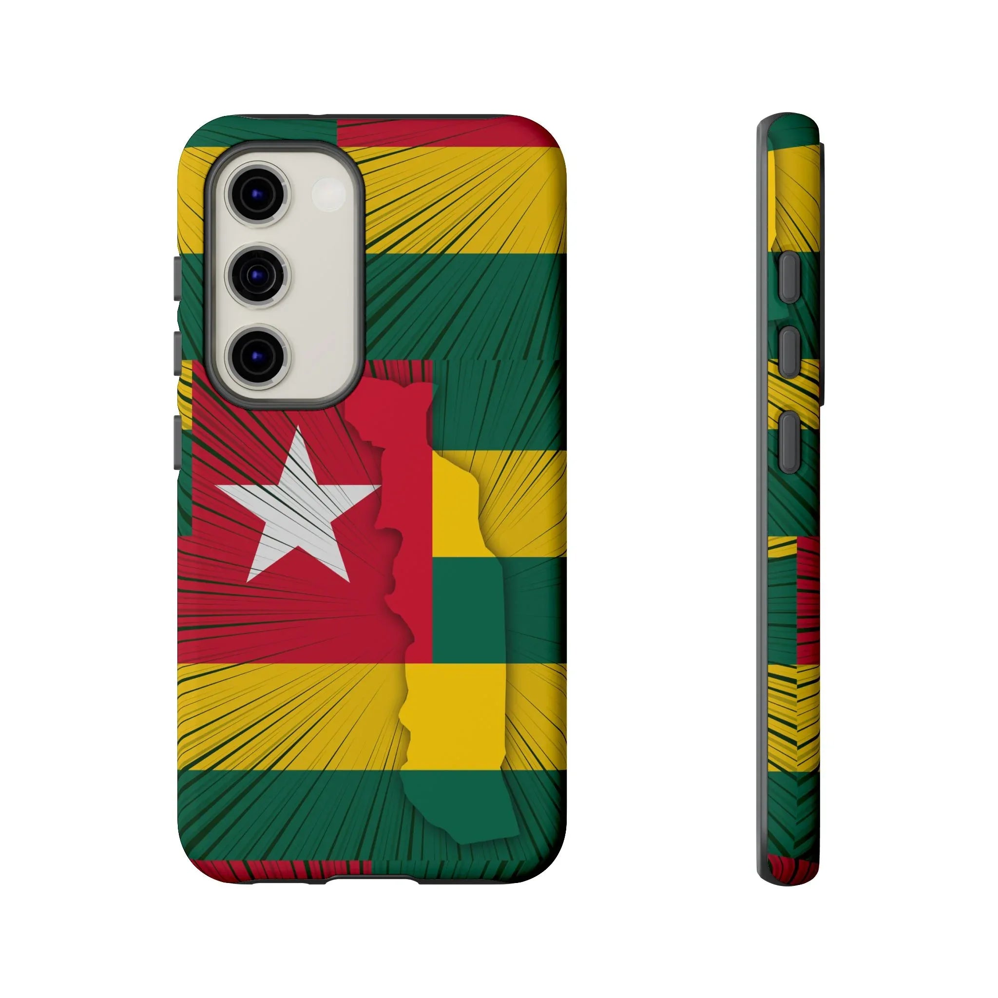 Togo Flag Tough Phone Case – Protective Stripe Design - DiwaKi