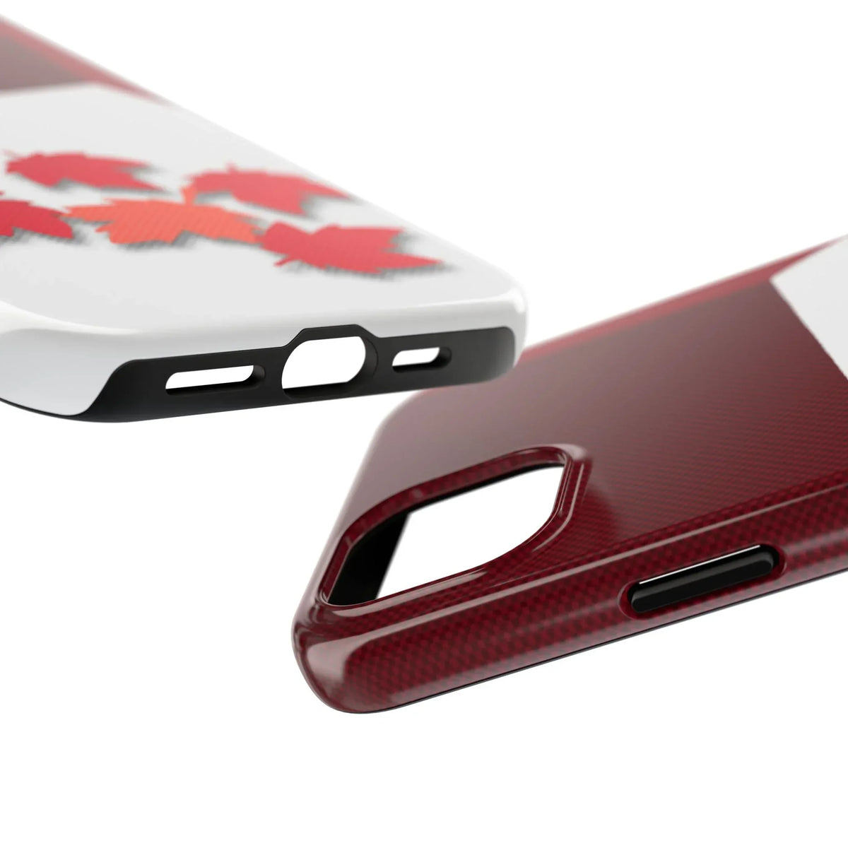 Canada Autumn Maple Tough Phone Case — Red & White Protective Fall Design - DiwaKi