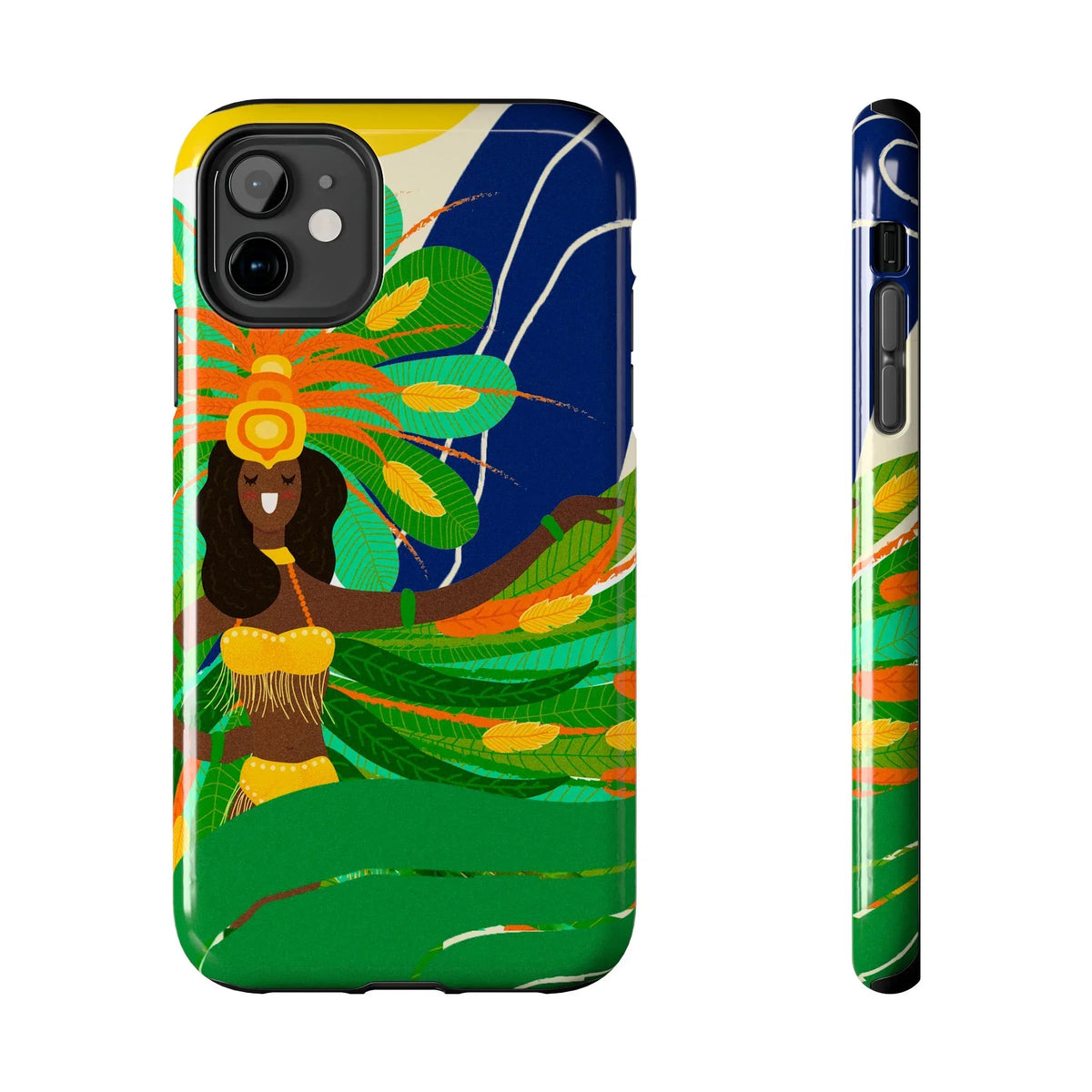 Brazil carnival Tough Phone Case — Statue of Liberty & American Flag Design - DiwaKi