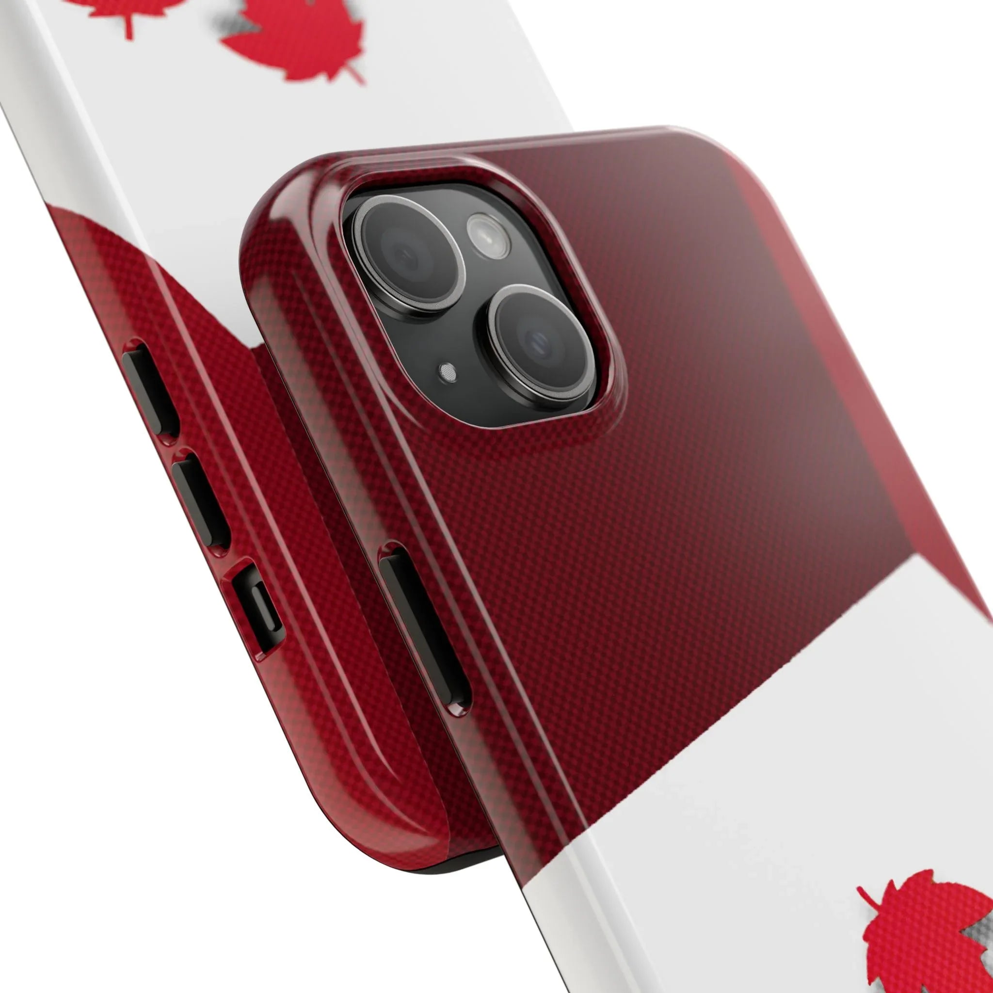 Canada Autumn Maple Tough Phone Case — Red & White Protective Fall Design - DiwaKi