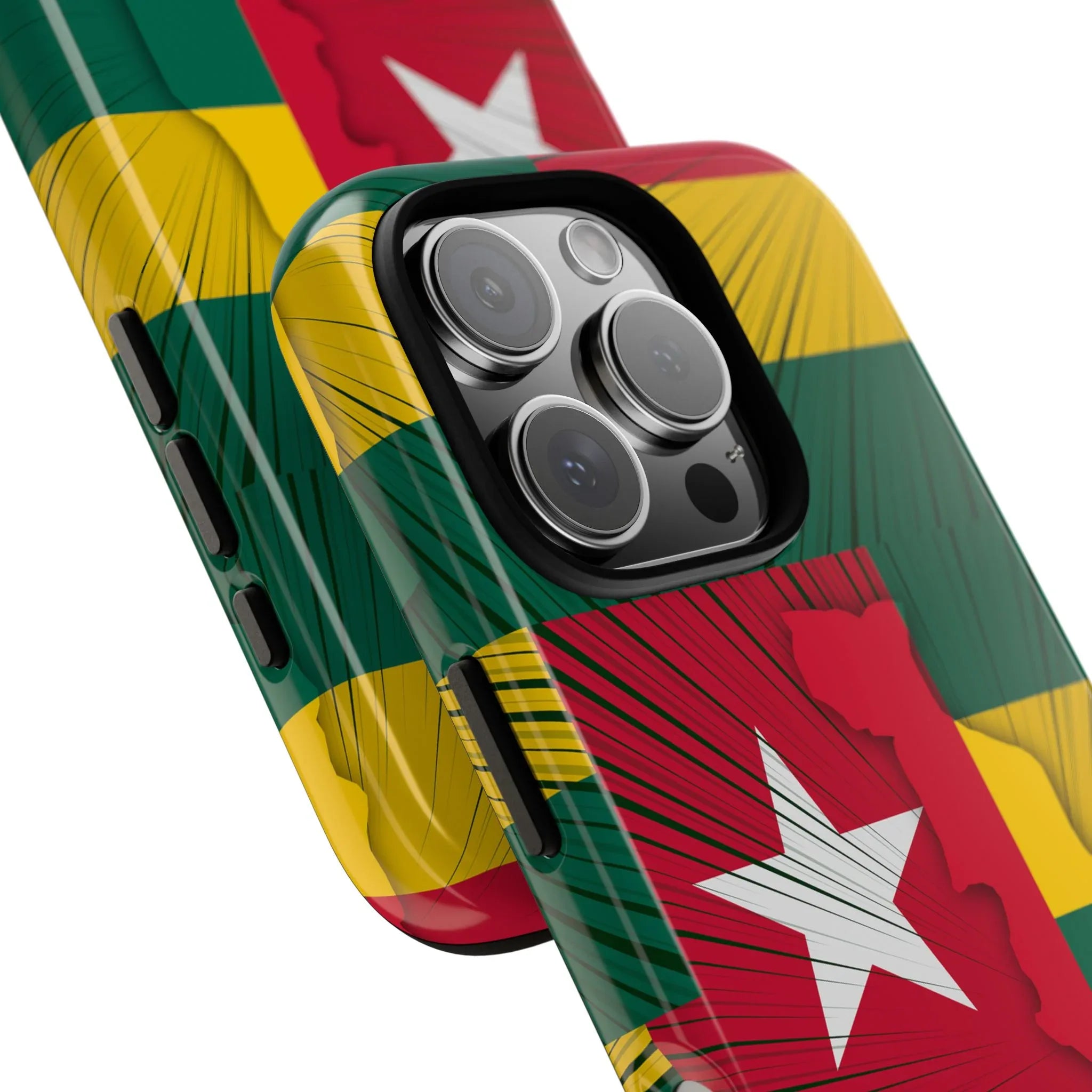 Togo Flag Tough Phone Case – Protective Stripe Design - DiwaKi