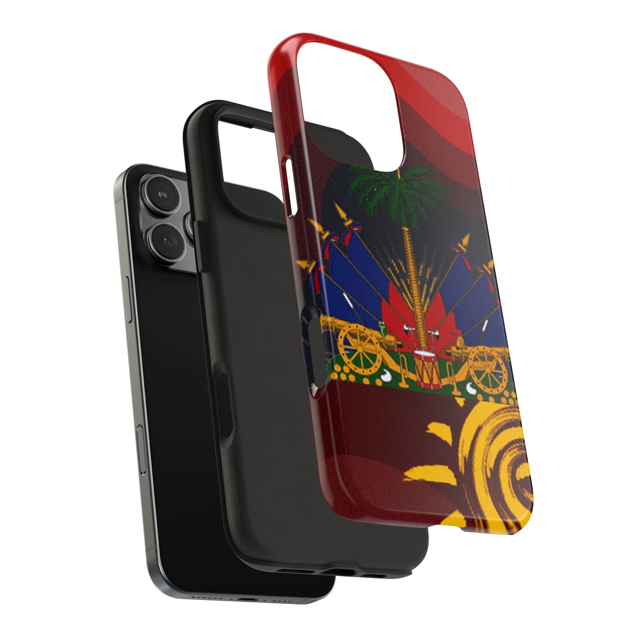 Haiti Coat of Arms Tough Phone Case — Patriotic Haitian Flag Protective Cover - DiwaKi