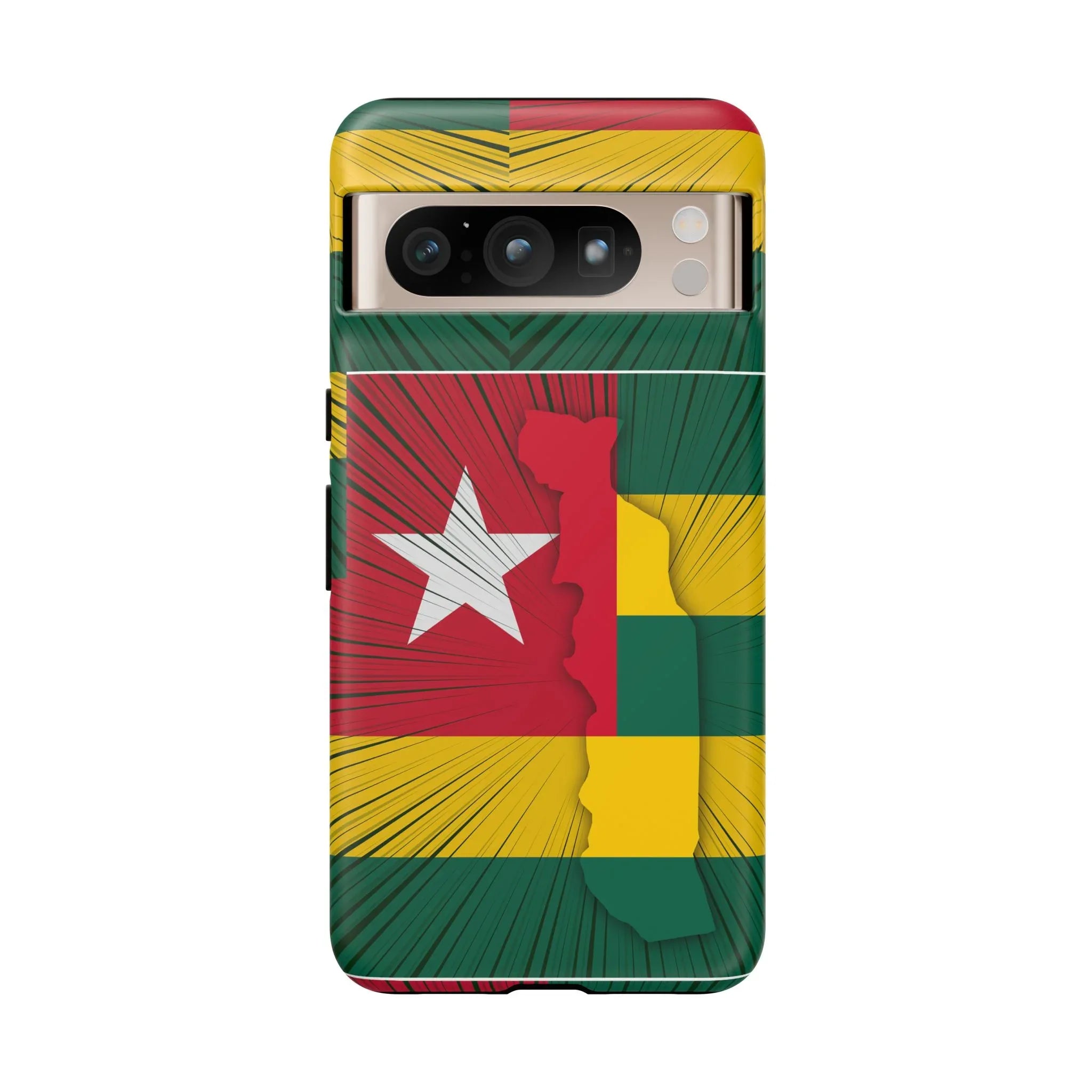 Togo Flag Tough Phone Case – Protective Stripe Design - DiwaKi