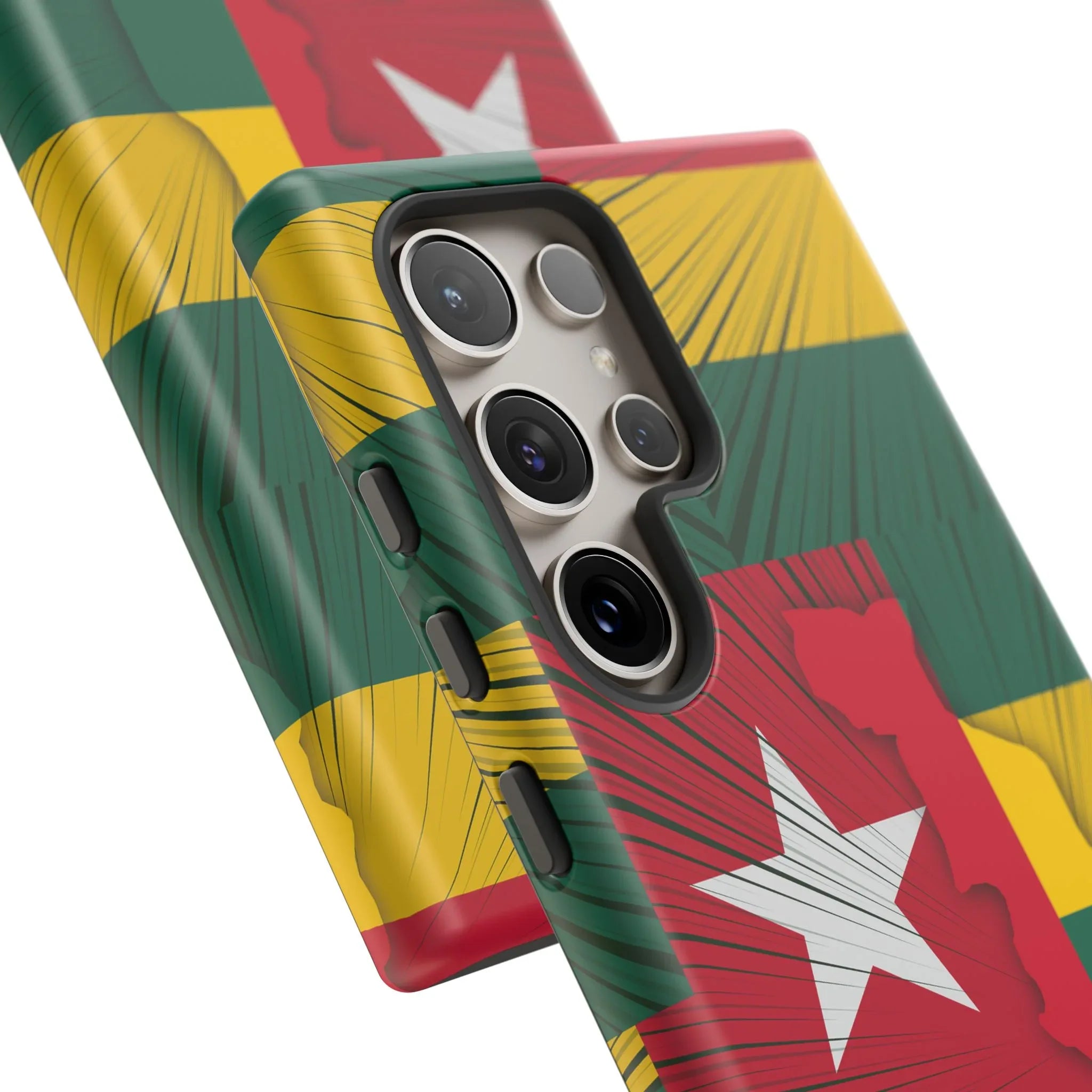 Togo Flag Tough Phone Case – Protective Stripe Design - DiwaKi