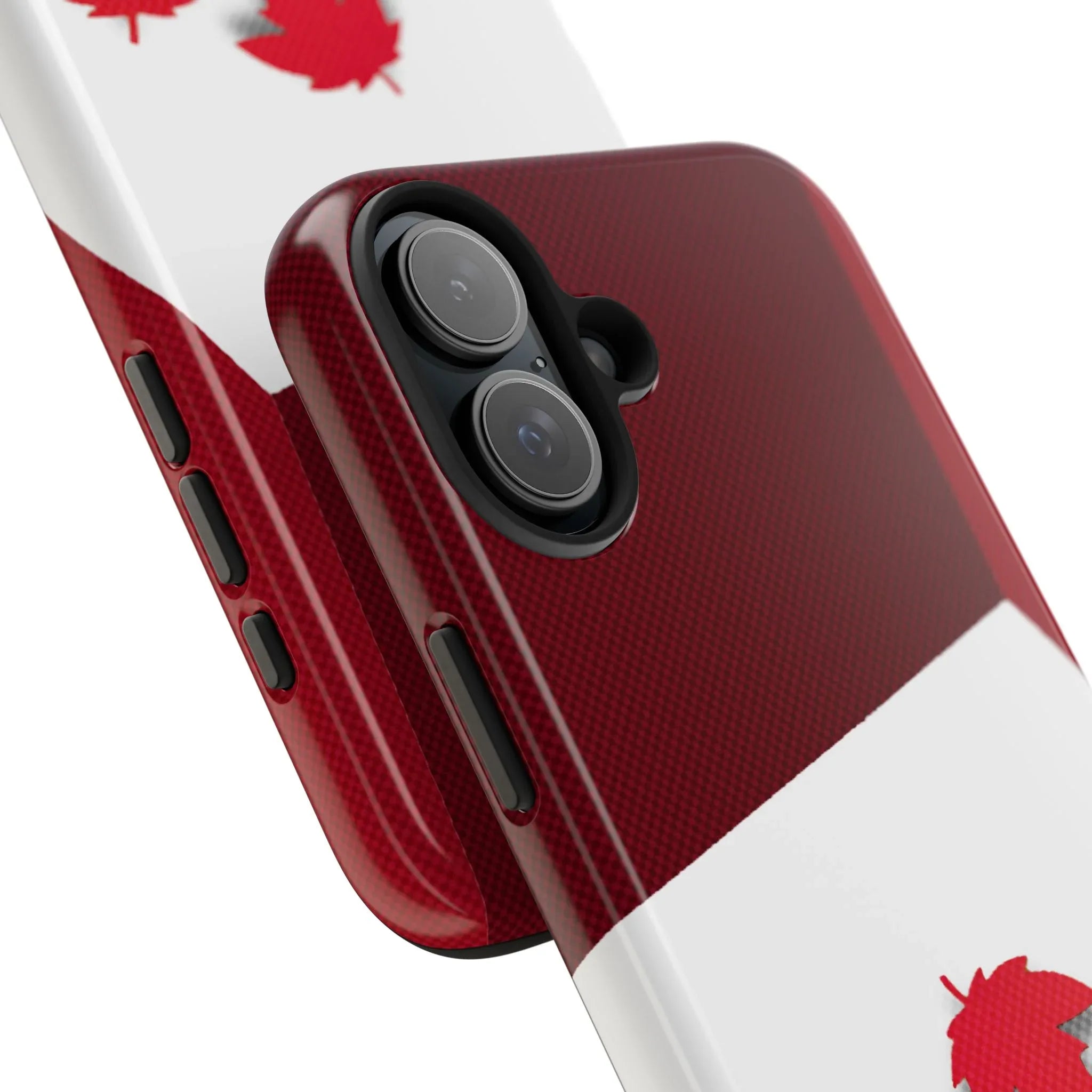 Canada Autumn Maple Tough Phone Case — Red & White Protective Fall Design - DiwaKi