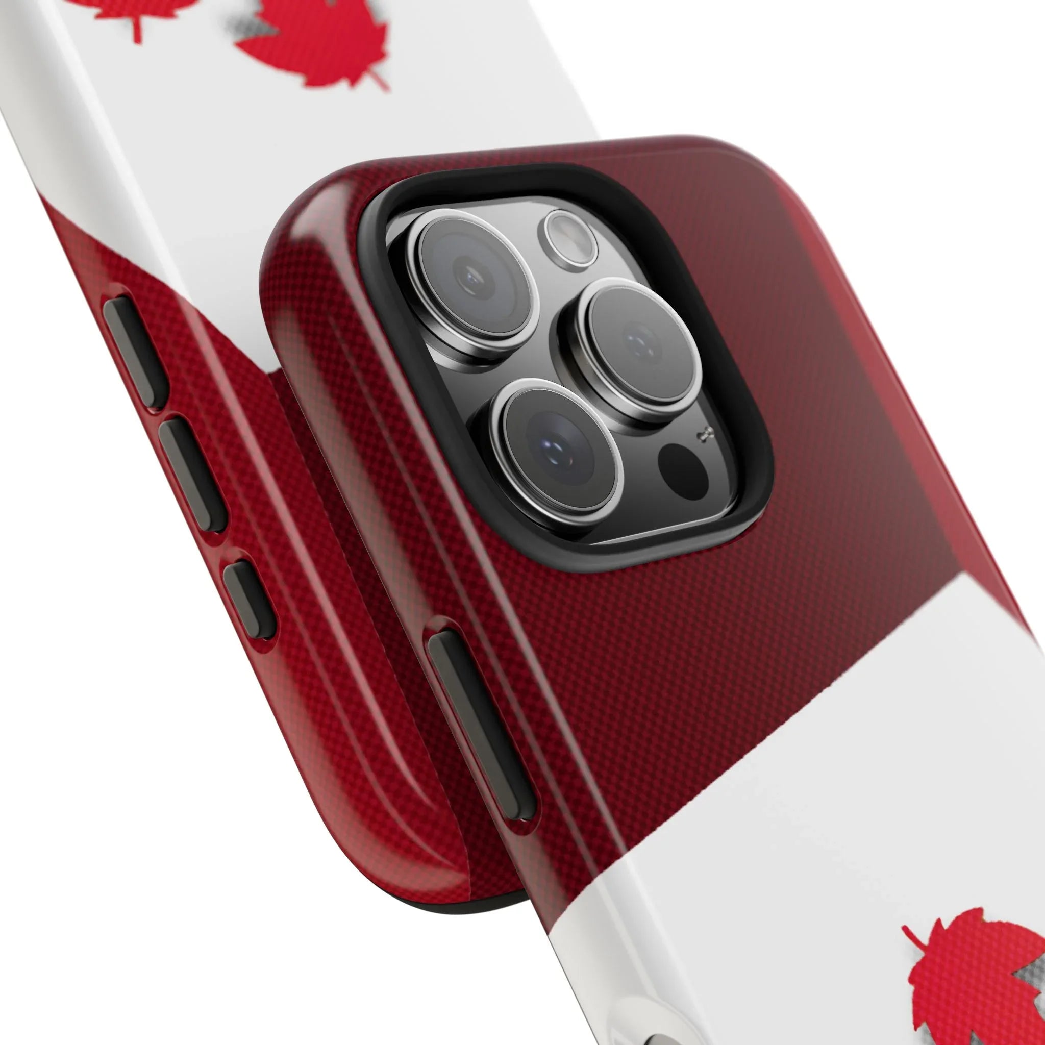 Canada Autumn Maple Tough Phone Case — Red & White Protective Fall Design - DiwaKi