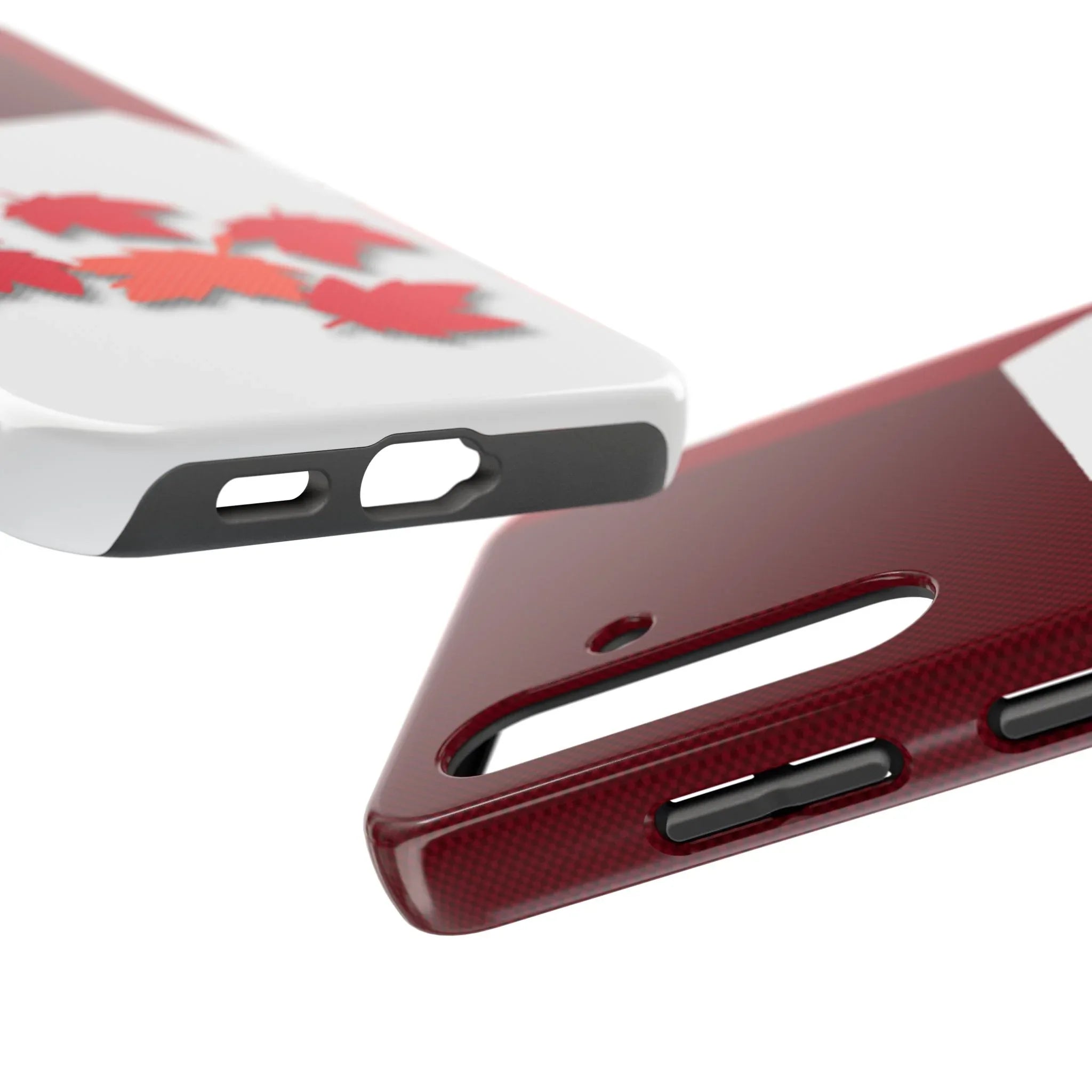 Canada Autumn Maple Tough Phone Case — Red & White Protective Fall Design - DiwaKi