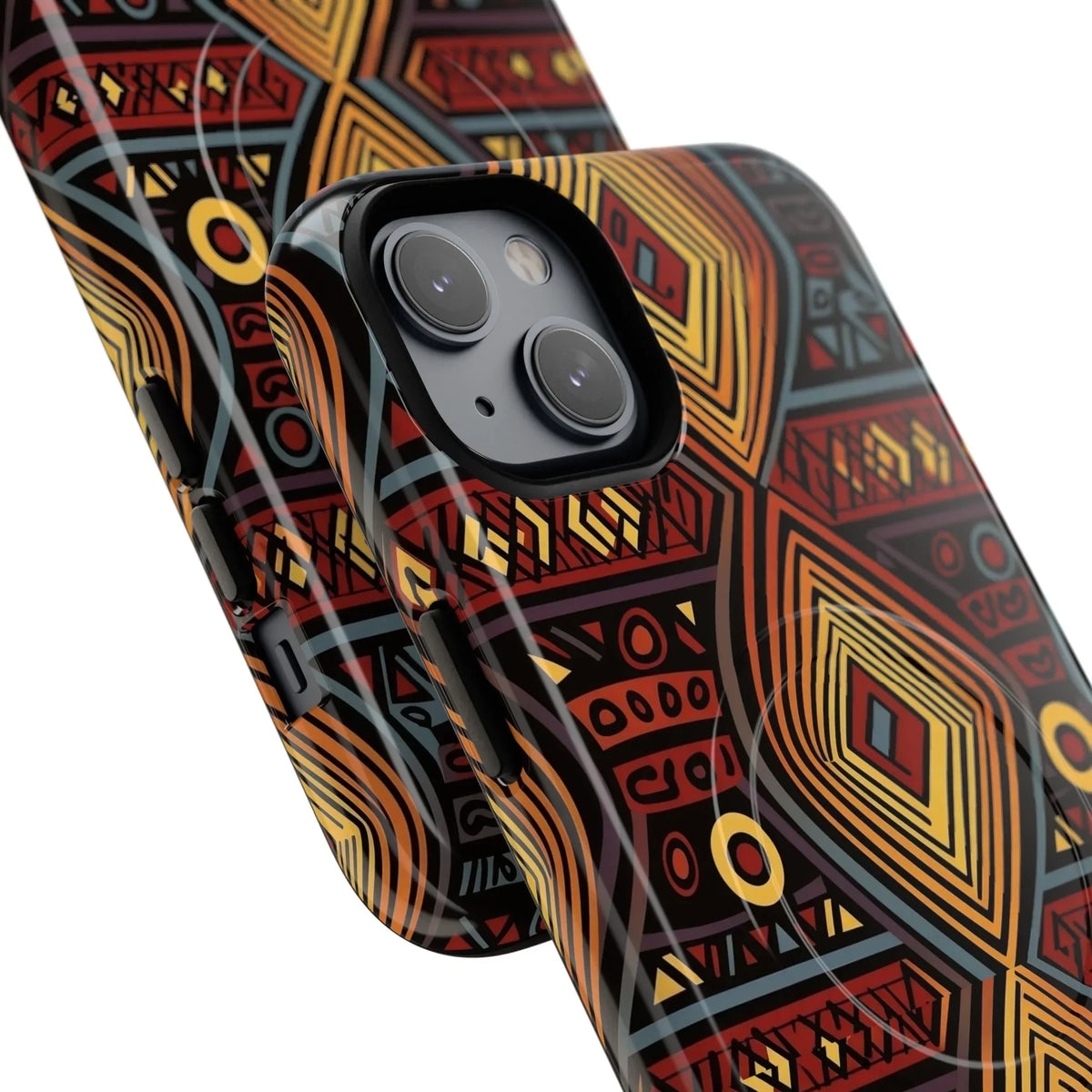 Tribal Geometric Tough Magnetic Phone Case - DiwaKi