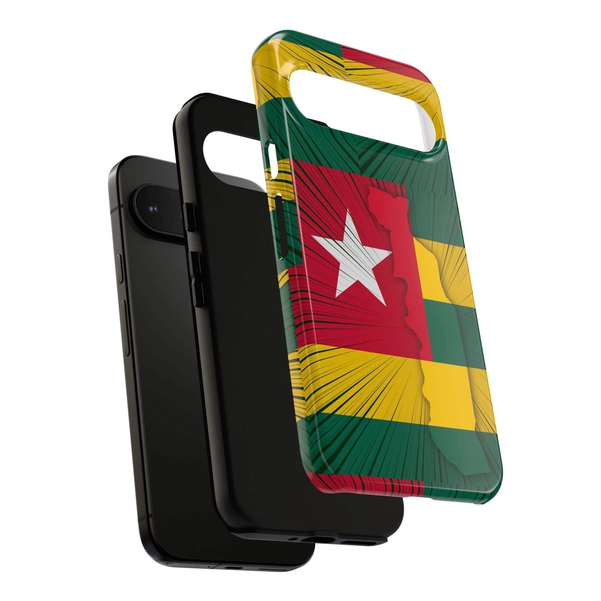 Togo Flag Tough Phone Case – Protective Stripe Design - DiwaKi