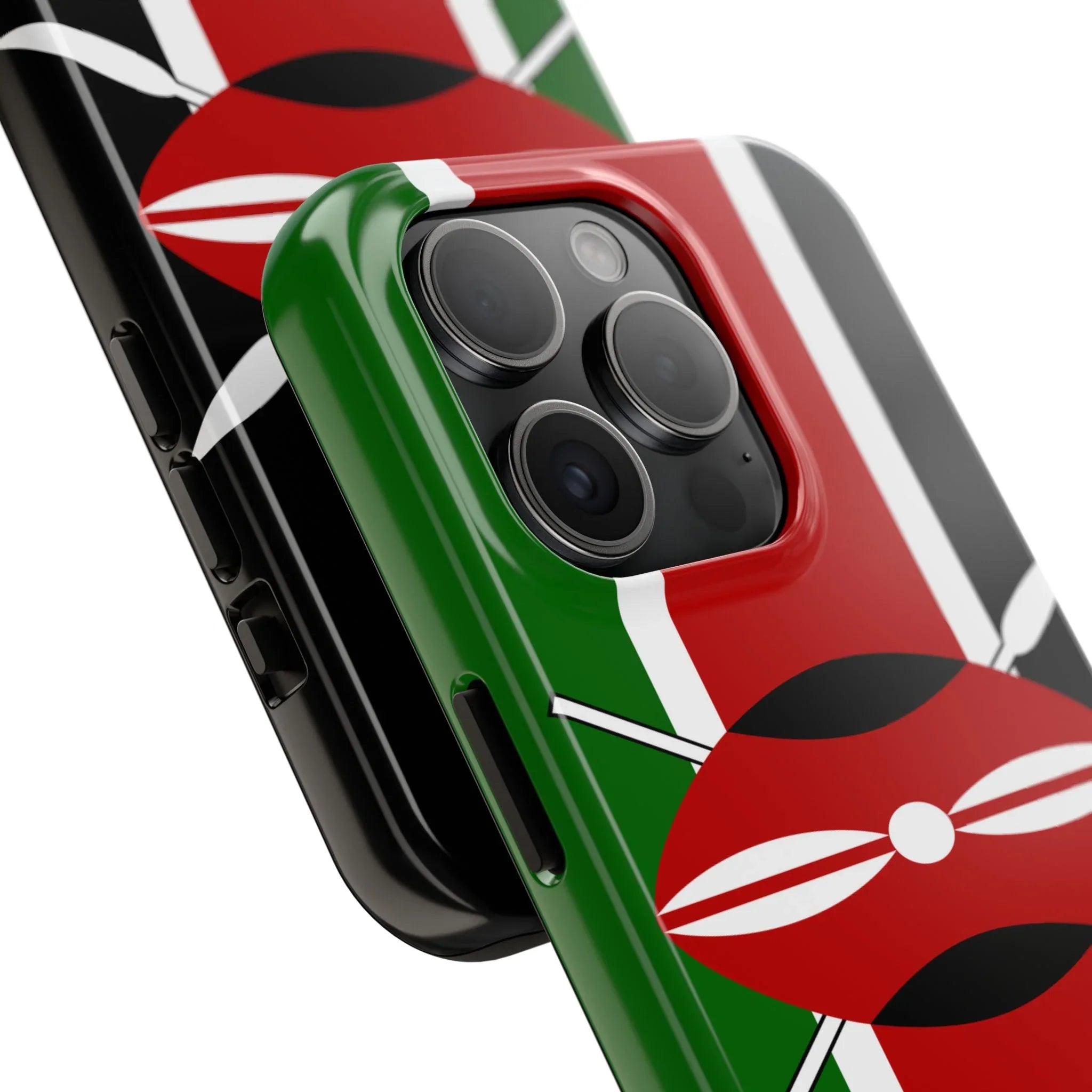 Kenya Flag Tough Phone Case — Protective Tribal Shield Design - DiwaKi