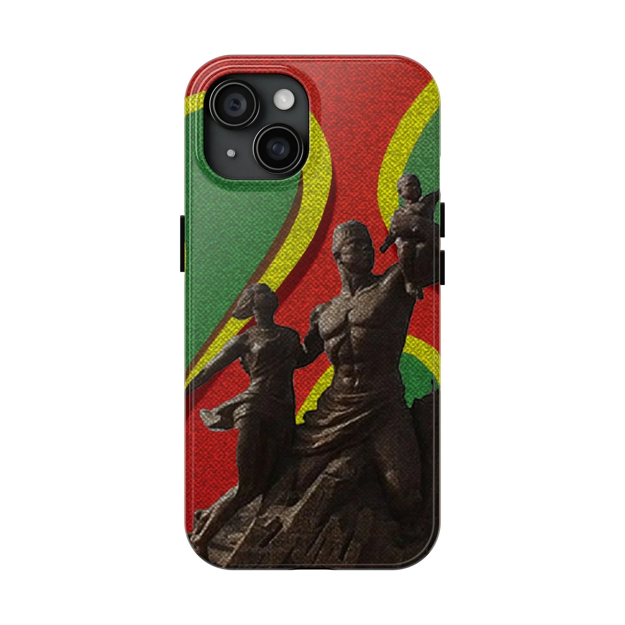 Senegal Tough Phone Case — Liberation Monument Retro Red, Green & Yellow Design - DiwaKi