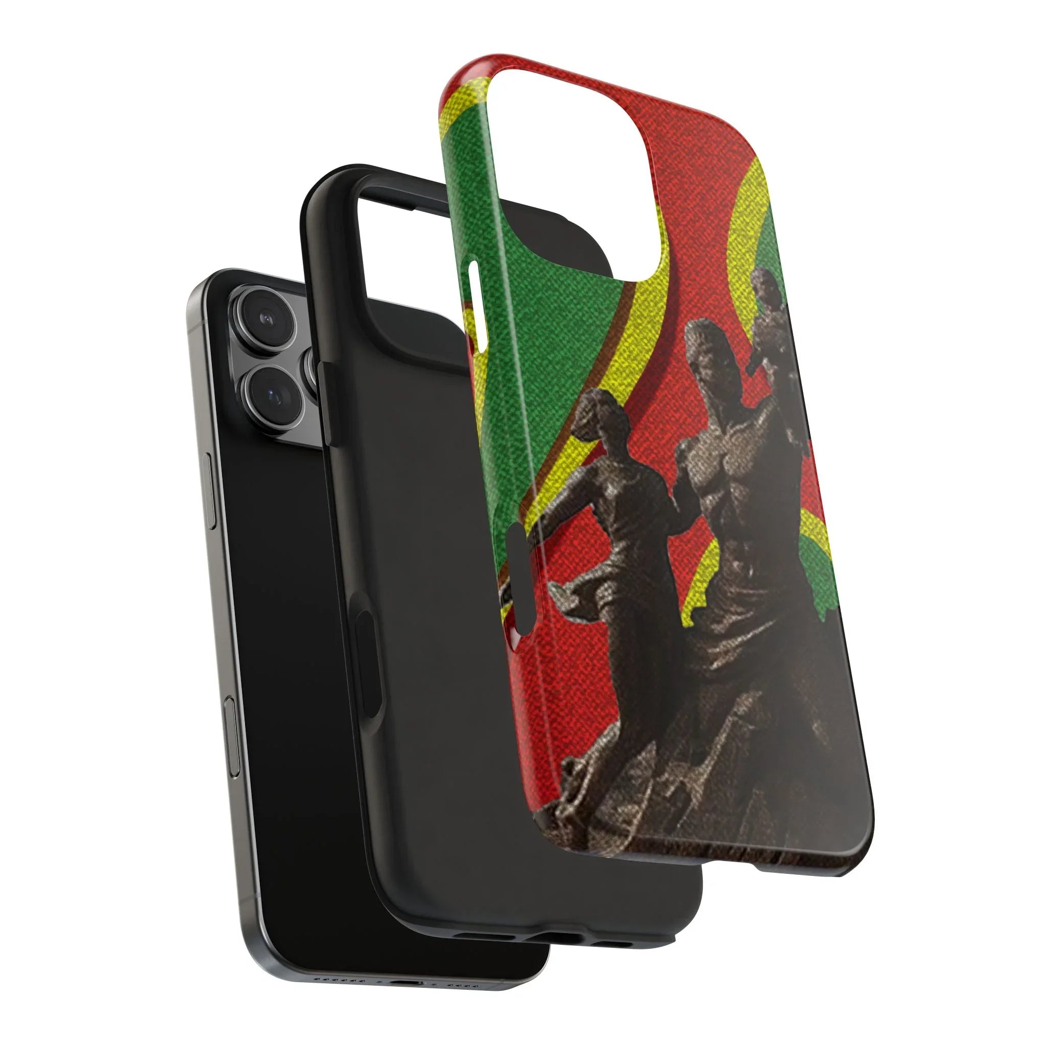 Senegal Tough Phone Case — Liberation Monument Retro Red, Green & Yellow Design - DiwaKi