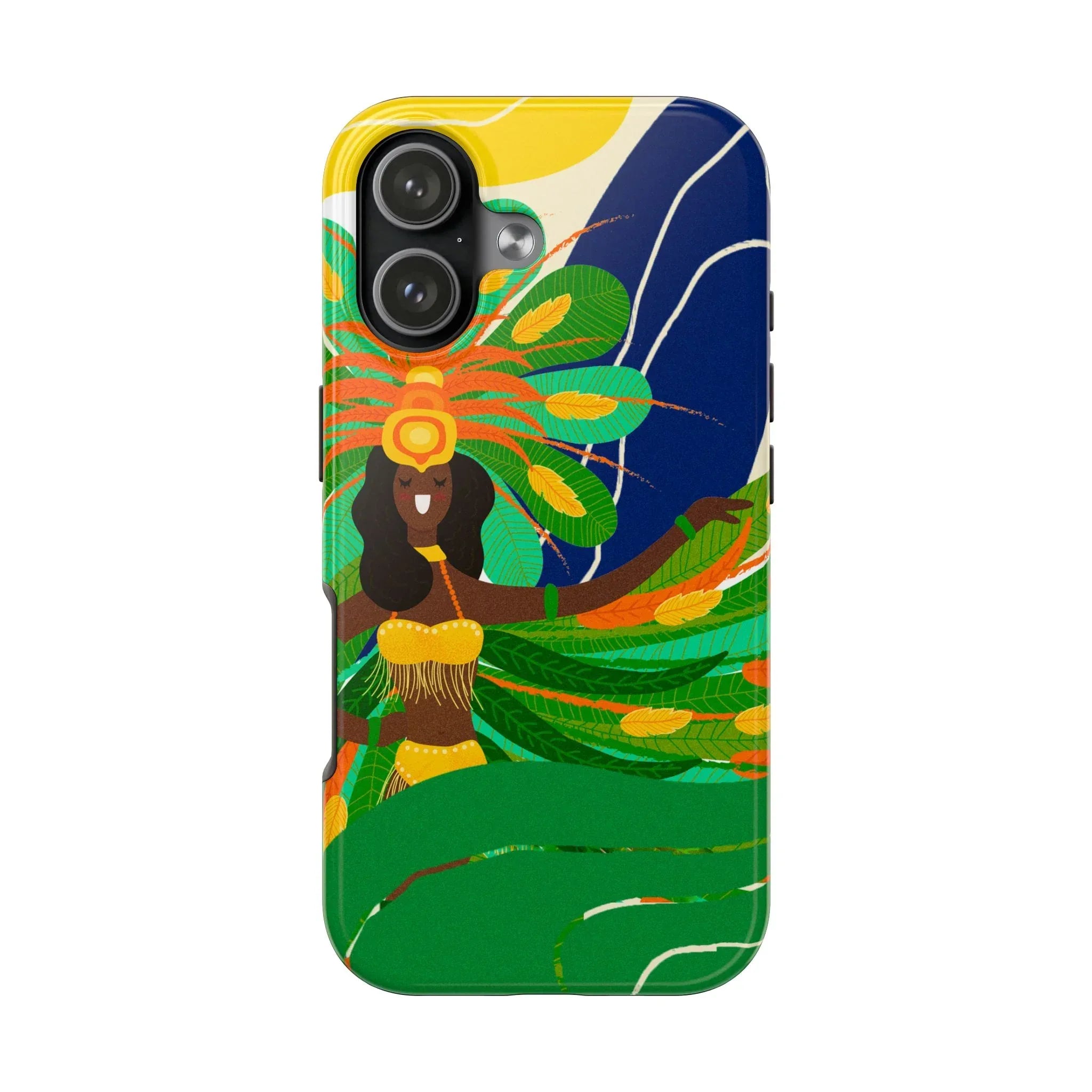 Brazil carnival Tough Phone Case — Statue of Liberty & American Flag Design - DiwaKi
