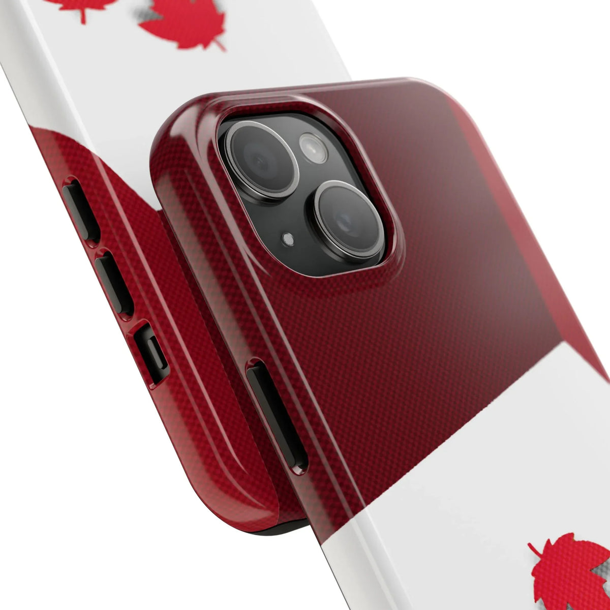 Canada Autumn Maple Tough Phone Case — Red & White Protective Fall Design - DiwaKi
