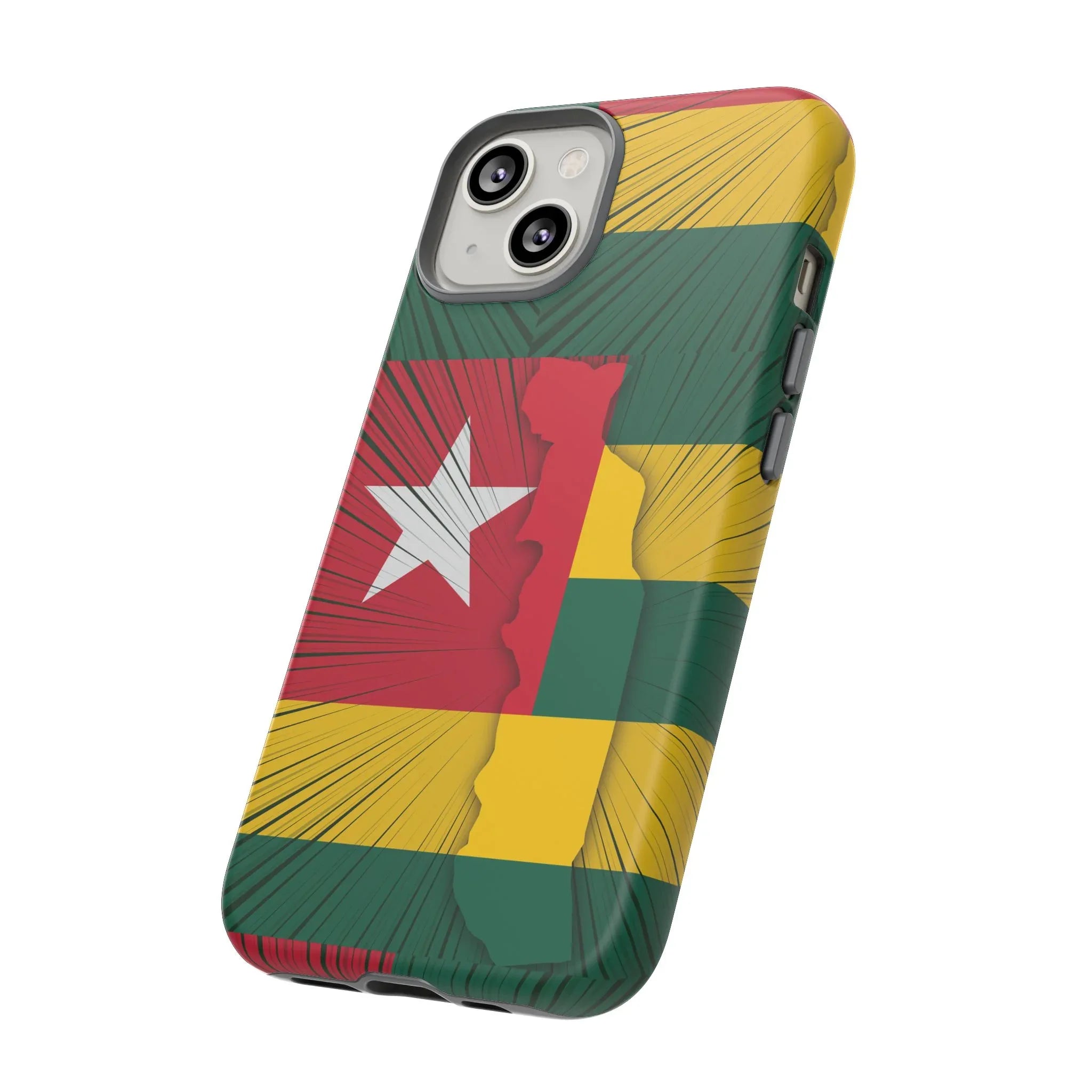 Togo Flag Tough Phone Case – Protective Stripe Design - DiwaKi