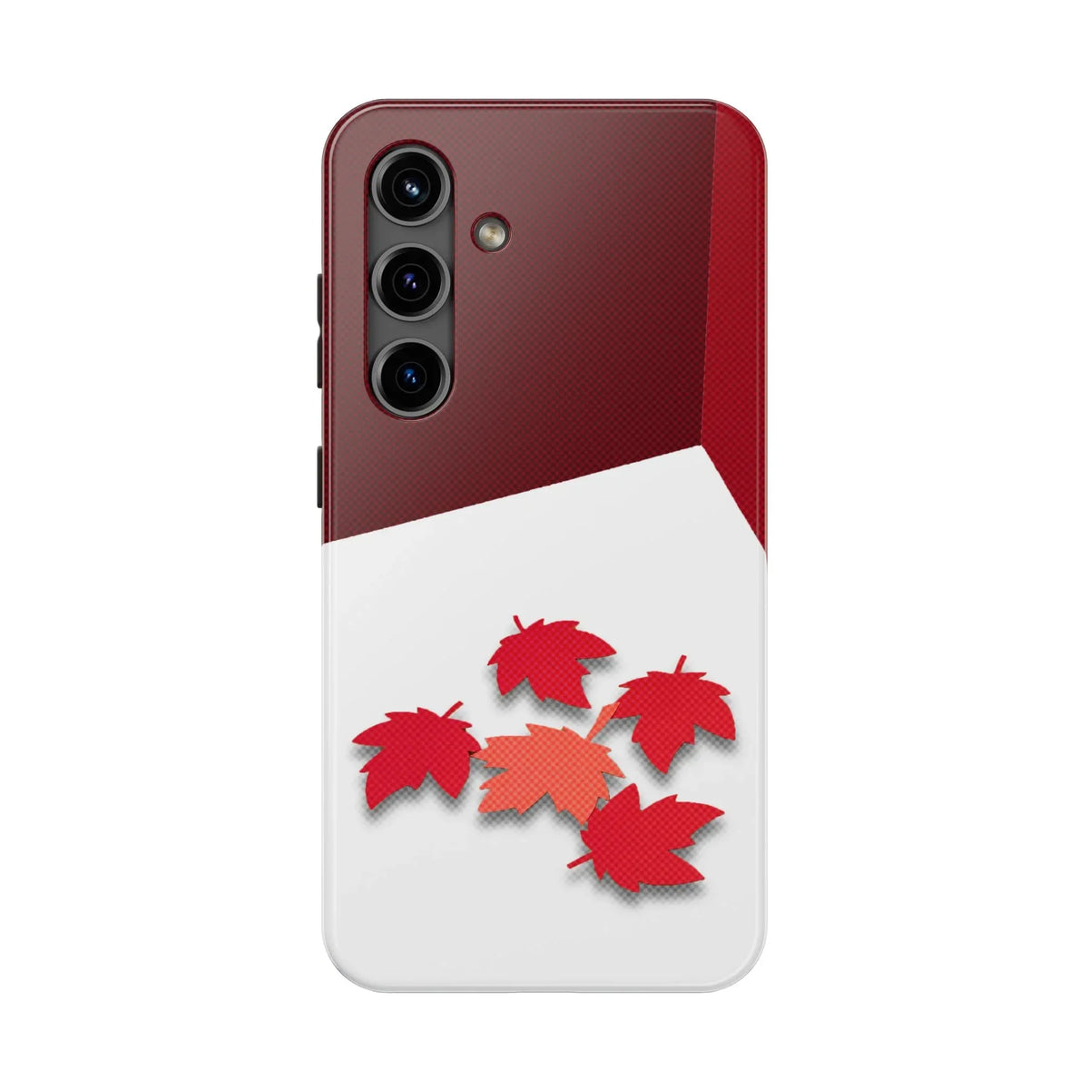 Canada Autumn Maple Tough Phone Case — Red & White Protective Fall Design - DiwaKi
