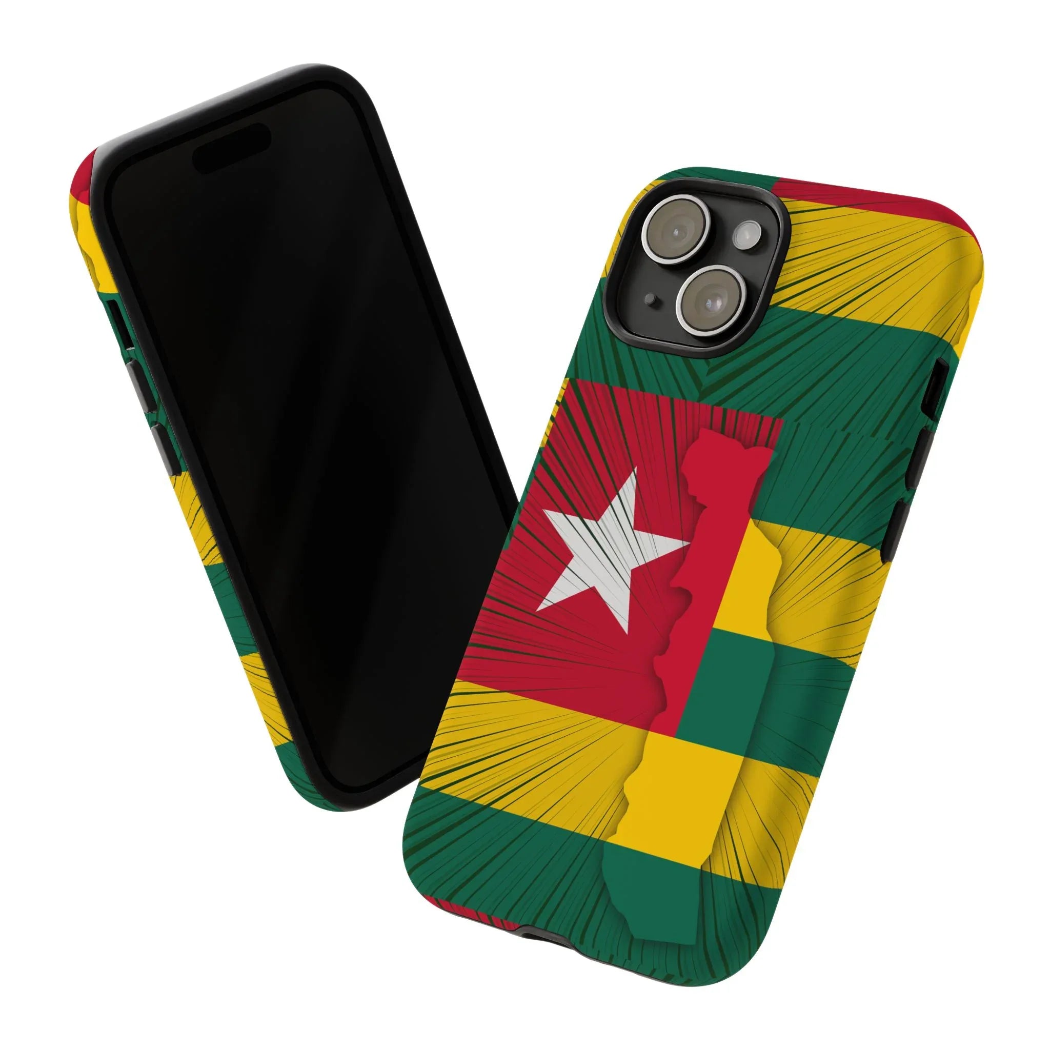 Togo Flag Tough Phone Case – Protective Stripe Design - DiwaKi