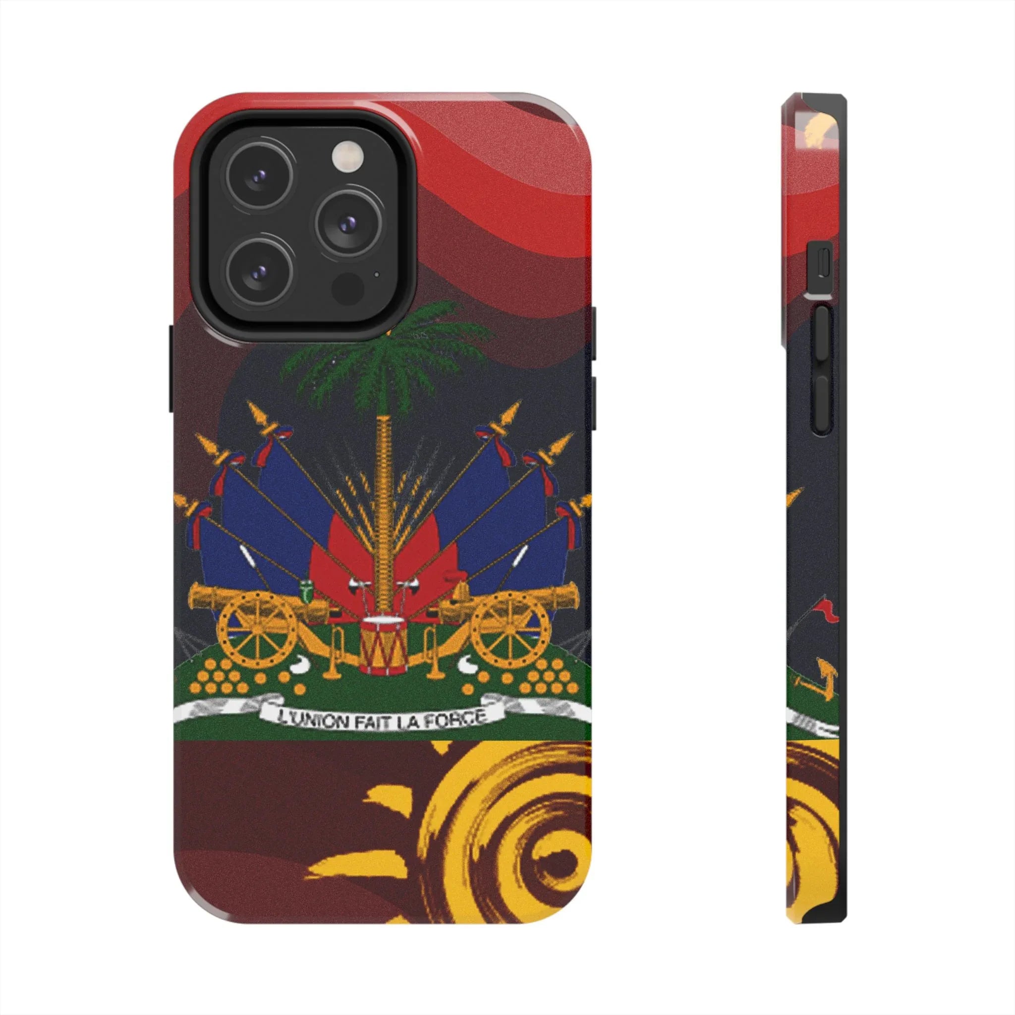 Haiti Coat of Arms Tough Phone Case — Patriotic Haitian Flag Protective Cover - DiwaKi