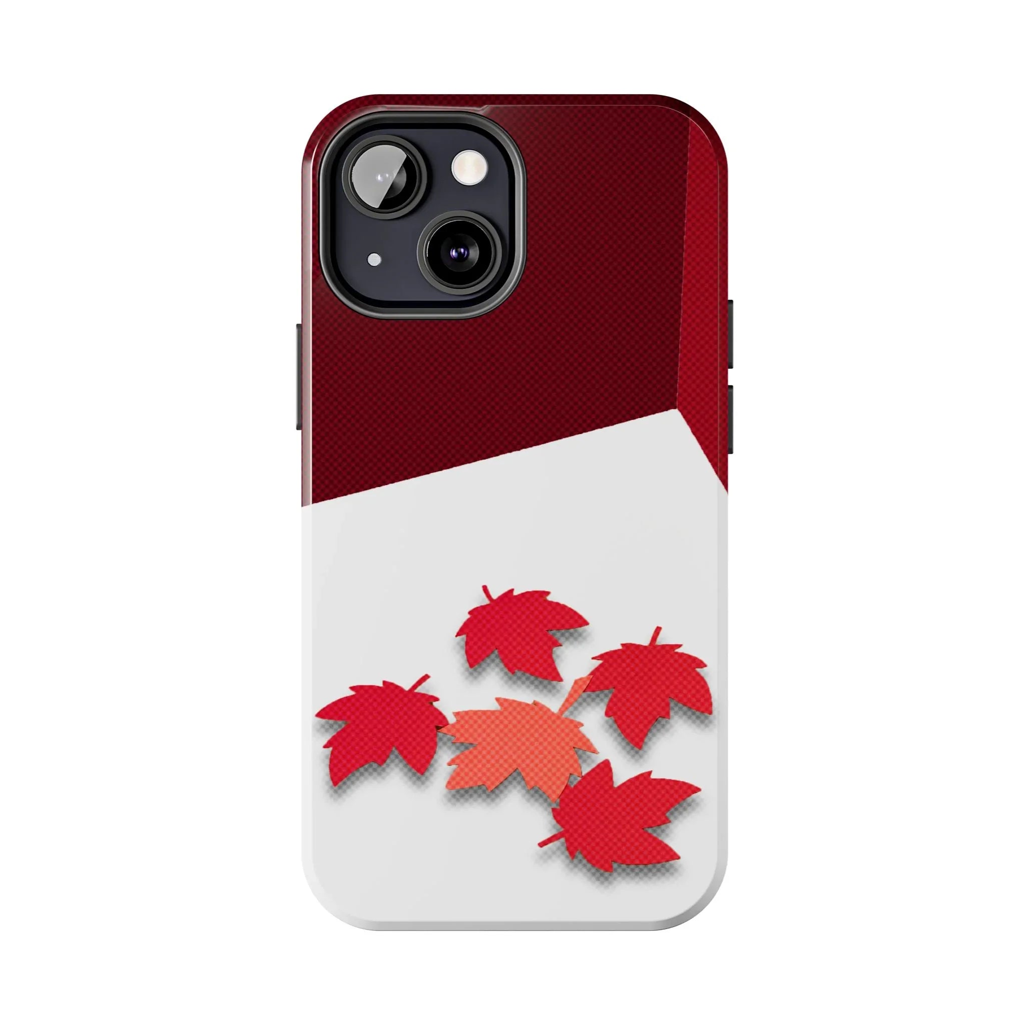 Canada Autumn Maple Tough Phone Case — Red & White Protective Fall Design - DiwaKi