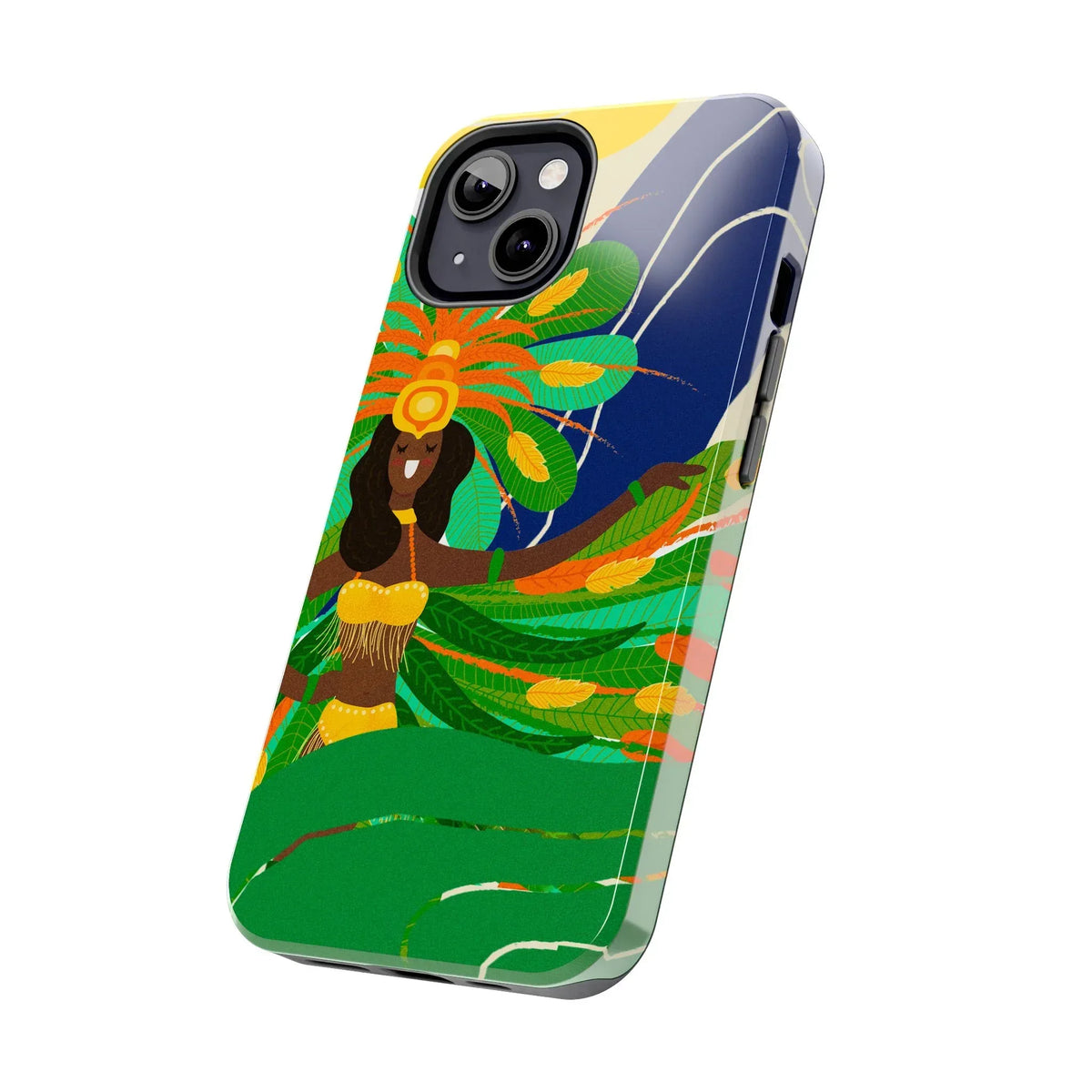 Brazil carnival Tough Phone Case — Statue of Liberty & American Flag Design - DiwaKi