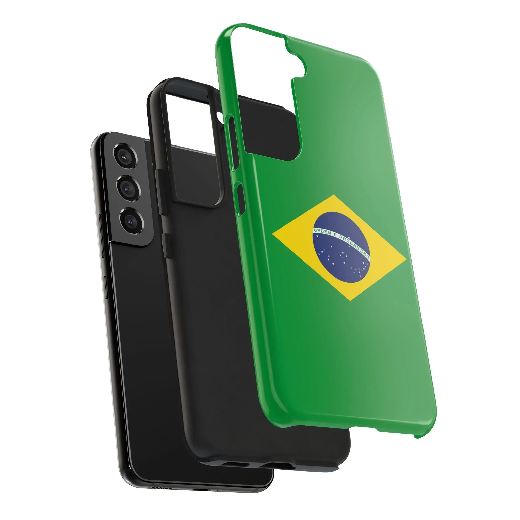 Brazil Flag Tough Phone Case — Protective Patriotic Phone Cover - DiwaKi
