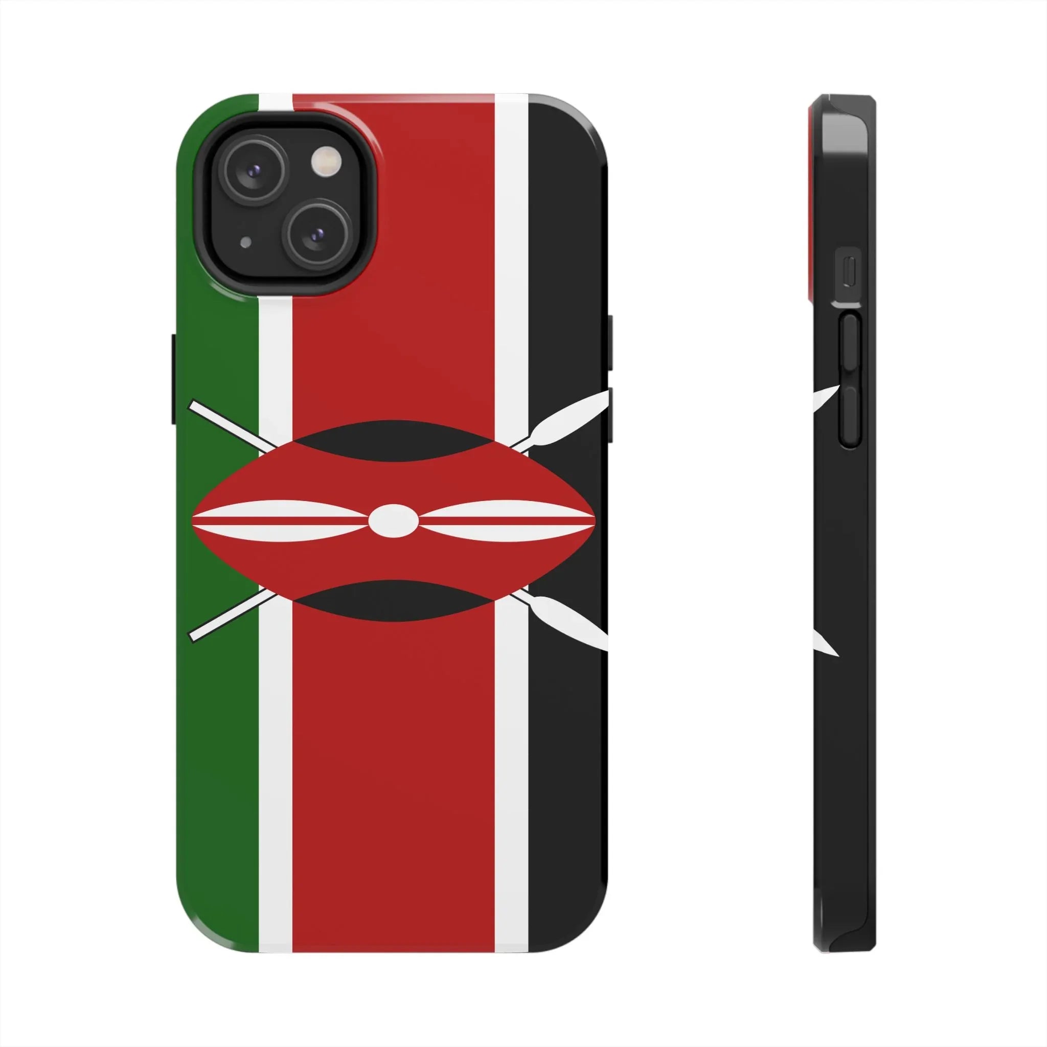 Kenya Flag Tough Phone Case — Protective Tribal Shield Design - DiwaKi