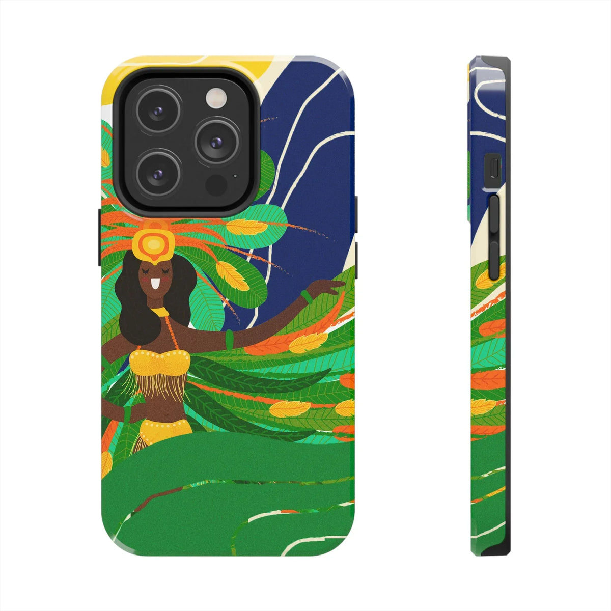 Brazil carnival Tough Phone Case — Statue of Liberty & American Flag Design - DiwaKi