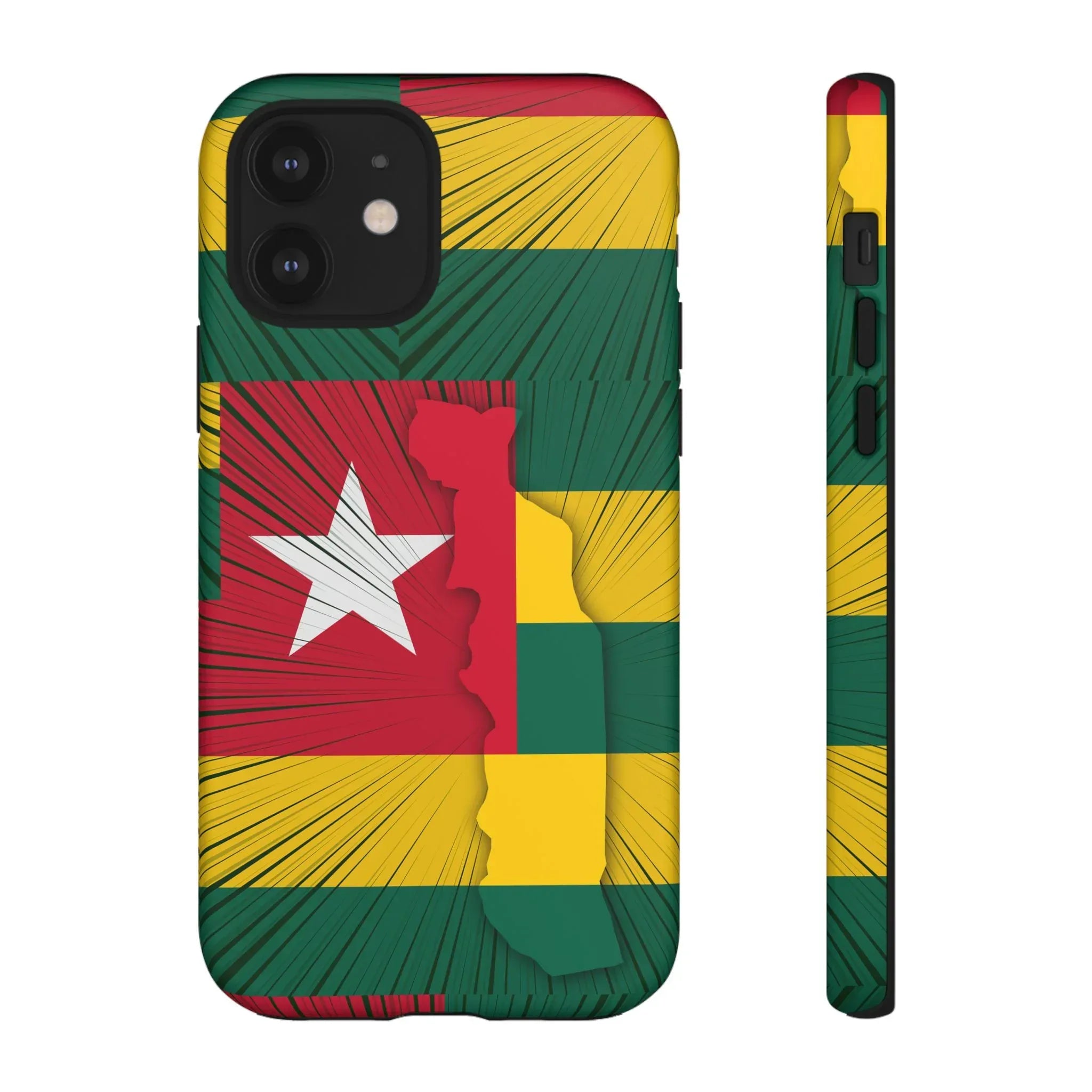 Togo Flag Tough Phone Case – Protective Stripe Design - DiwaKi
