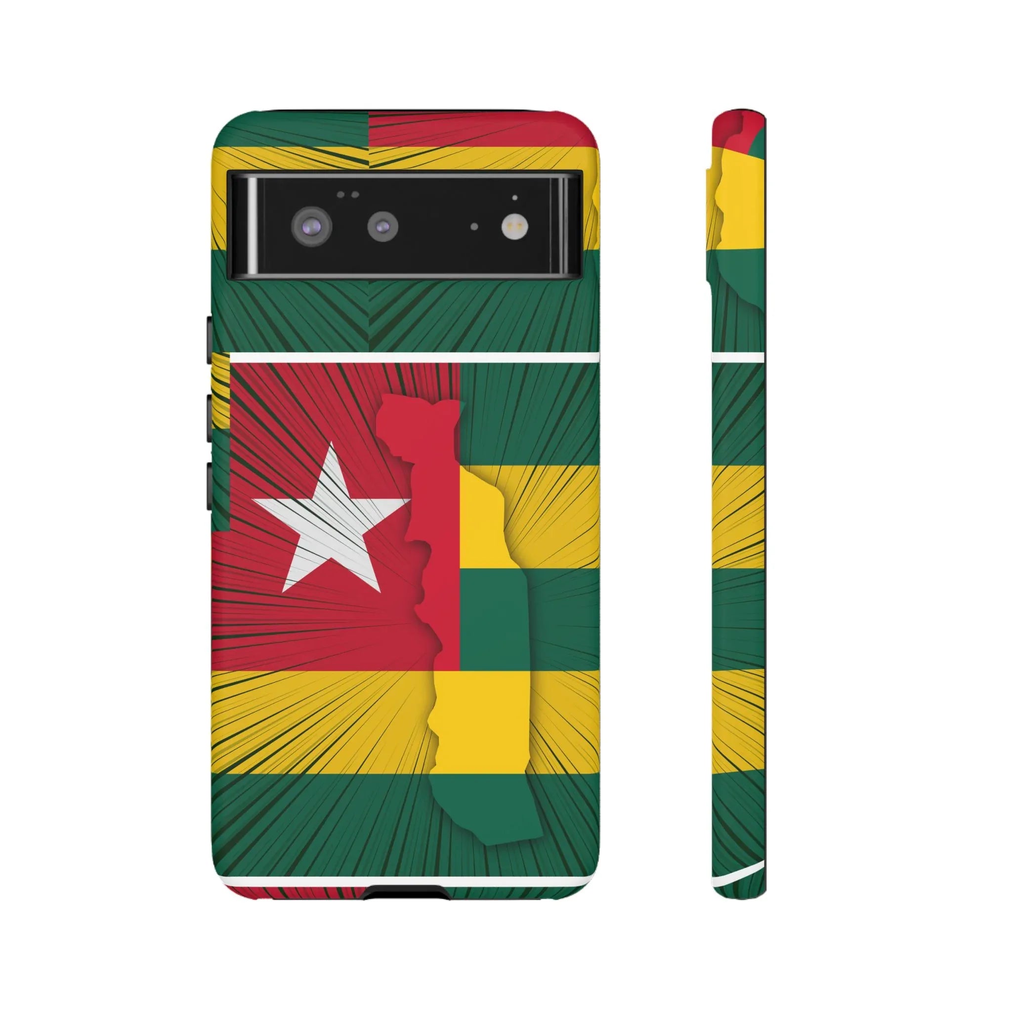 Togo Flag Tough Phone Case – Protective Stripe Design - DiwaKi