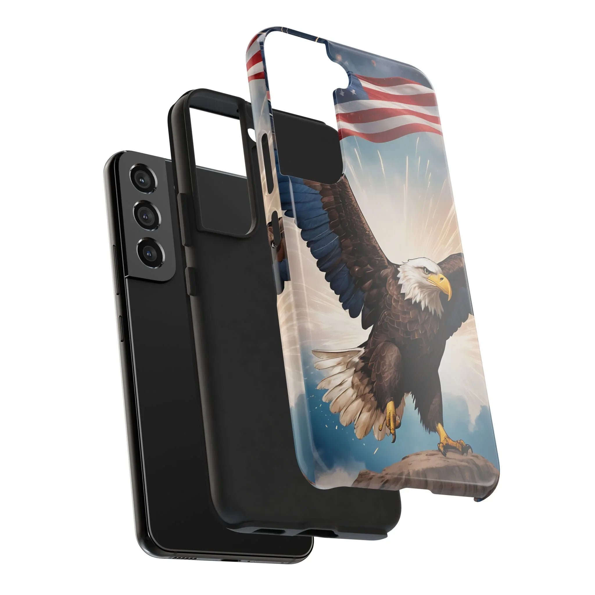 Majestic Eagle Flag Phone Case - DiwaKi